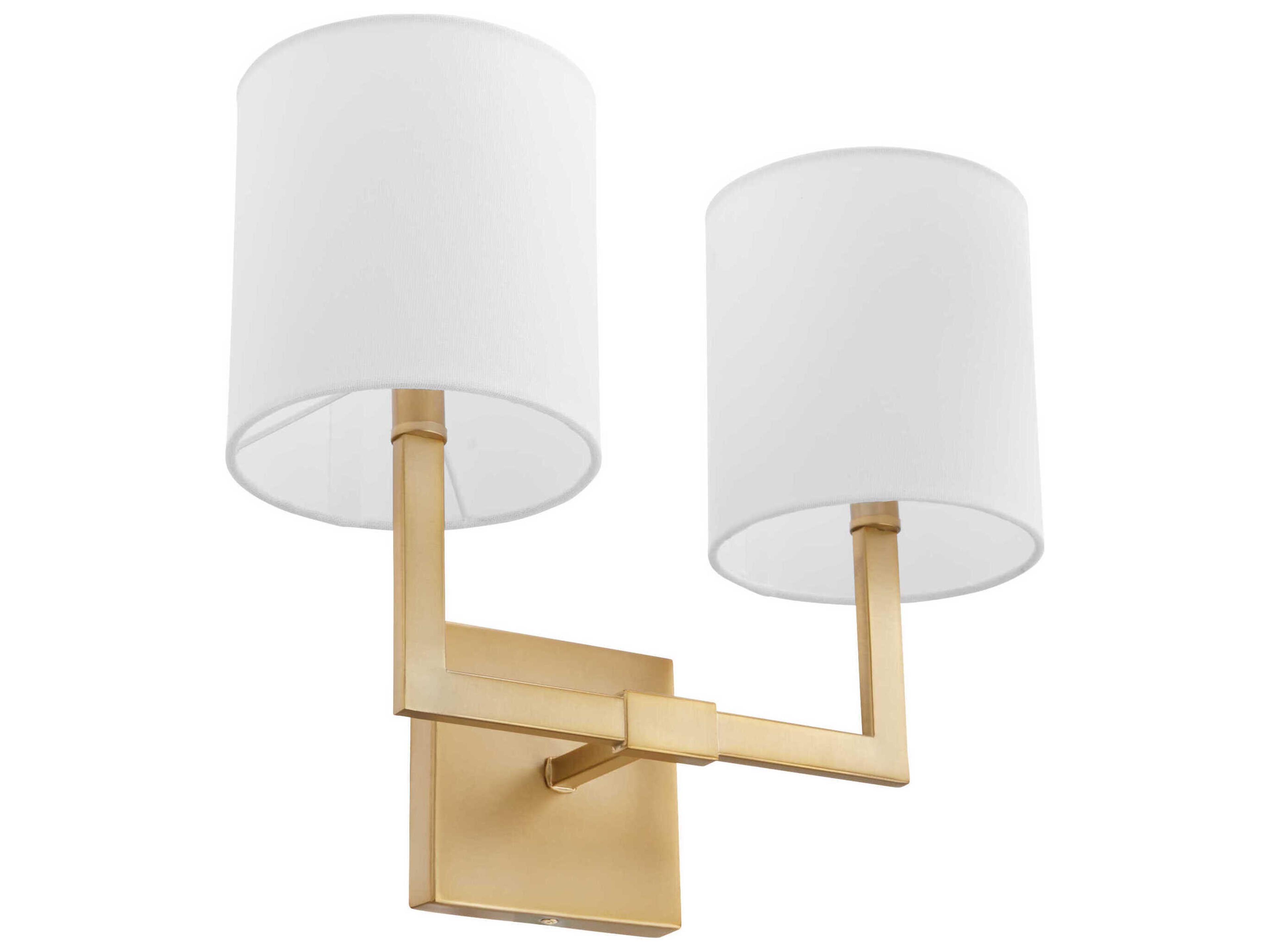 Quorum Bolero 2-Light Aged Brass Vanity Light