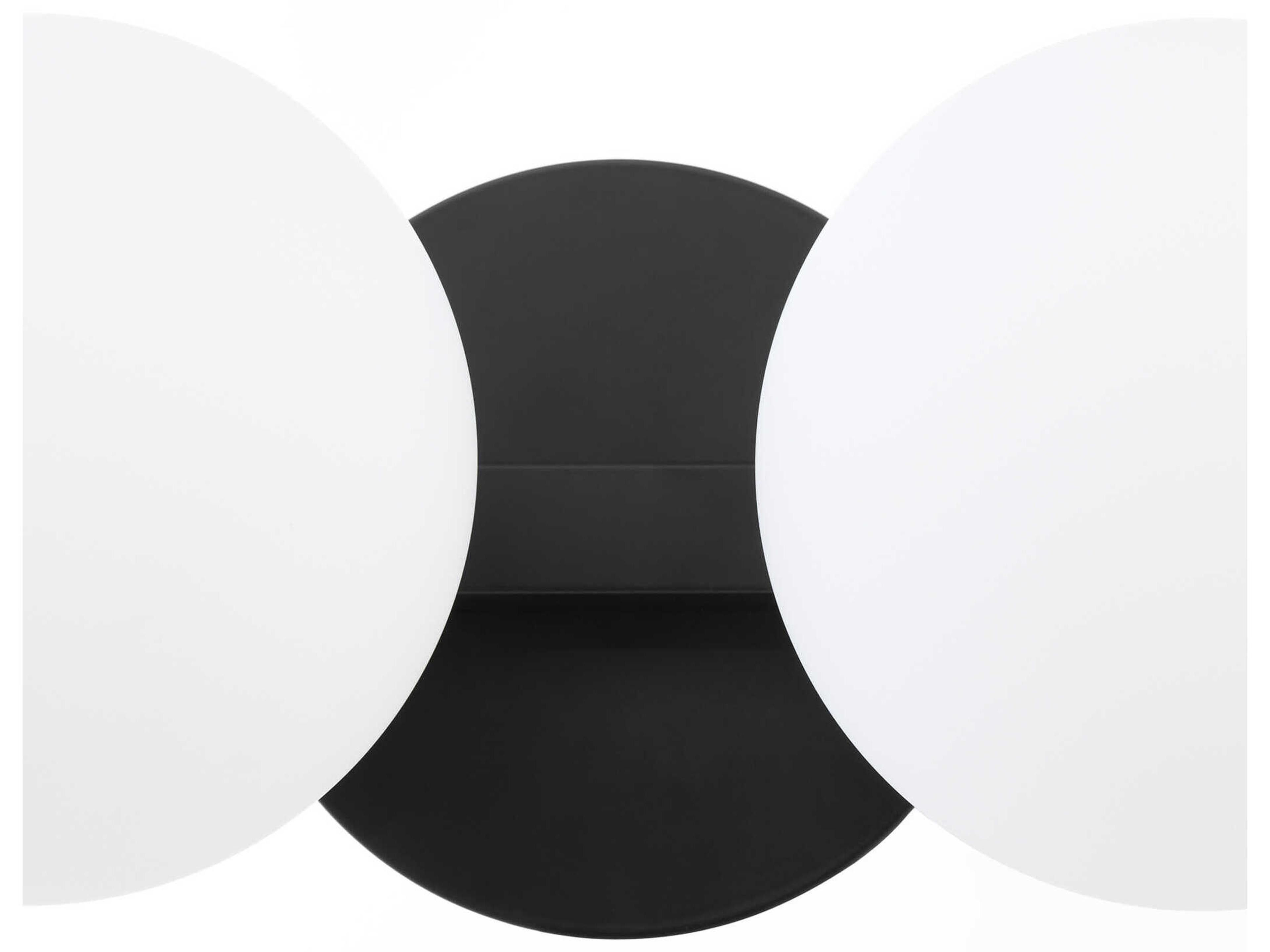 Quorum 2-Light Matte Black Vanity Light