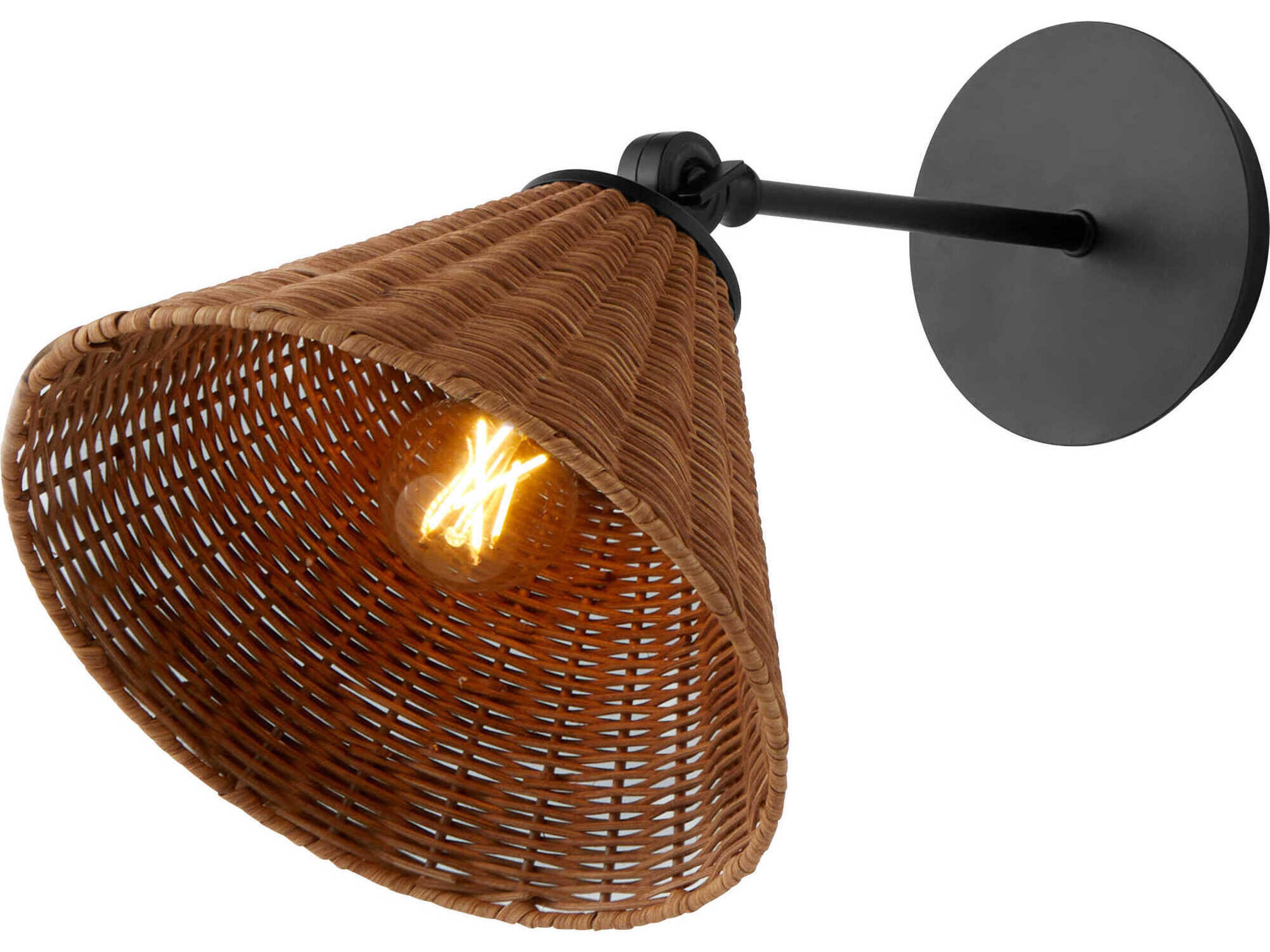 Quorum 1-Light Matte Black Wall Sconce