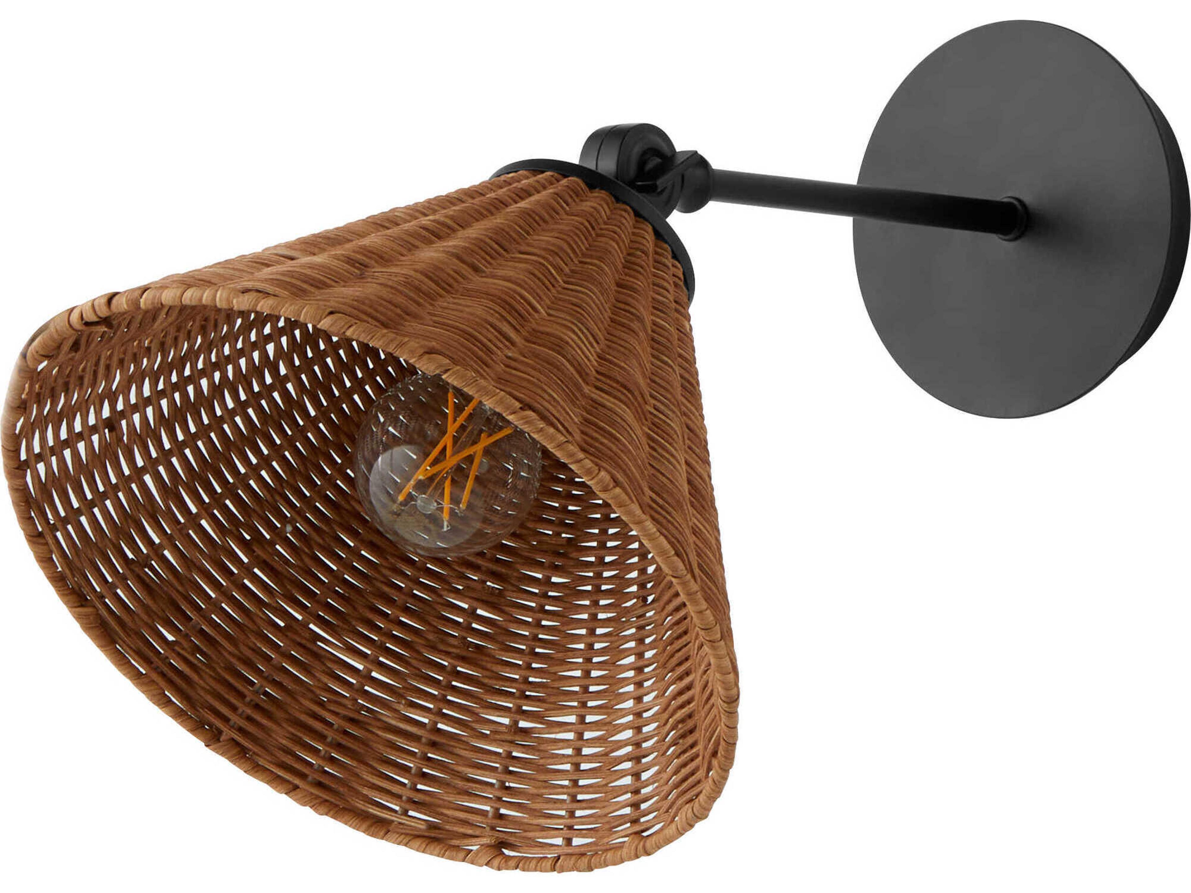 Quorum 1-Light Matte Black Wall Sconce