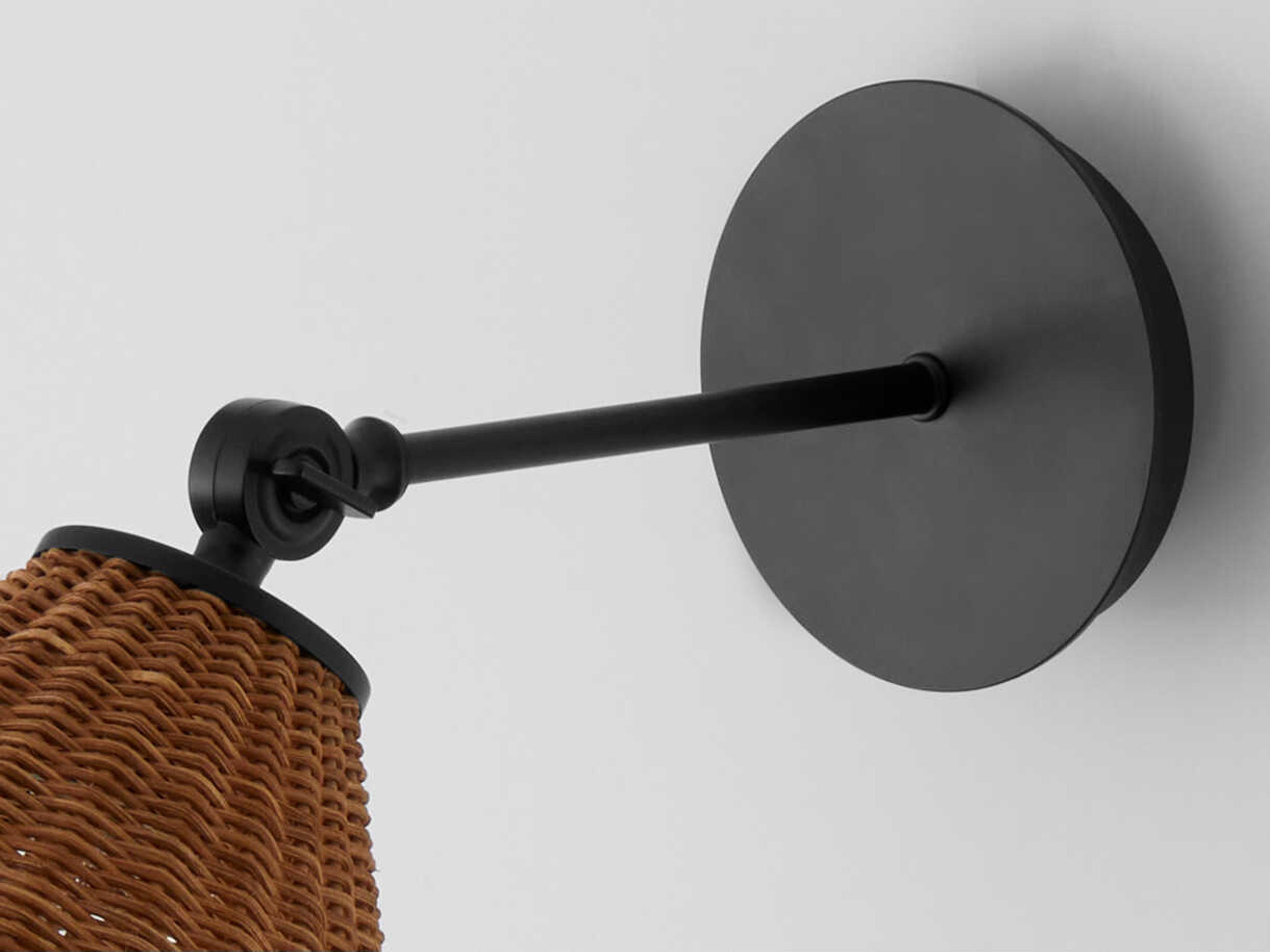 Quorum 1-Light Matte Black Wall Sconce