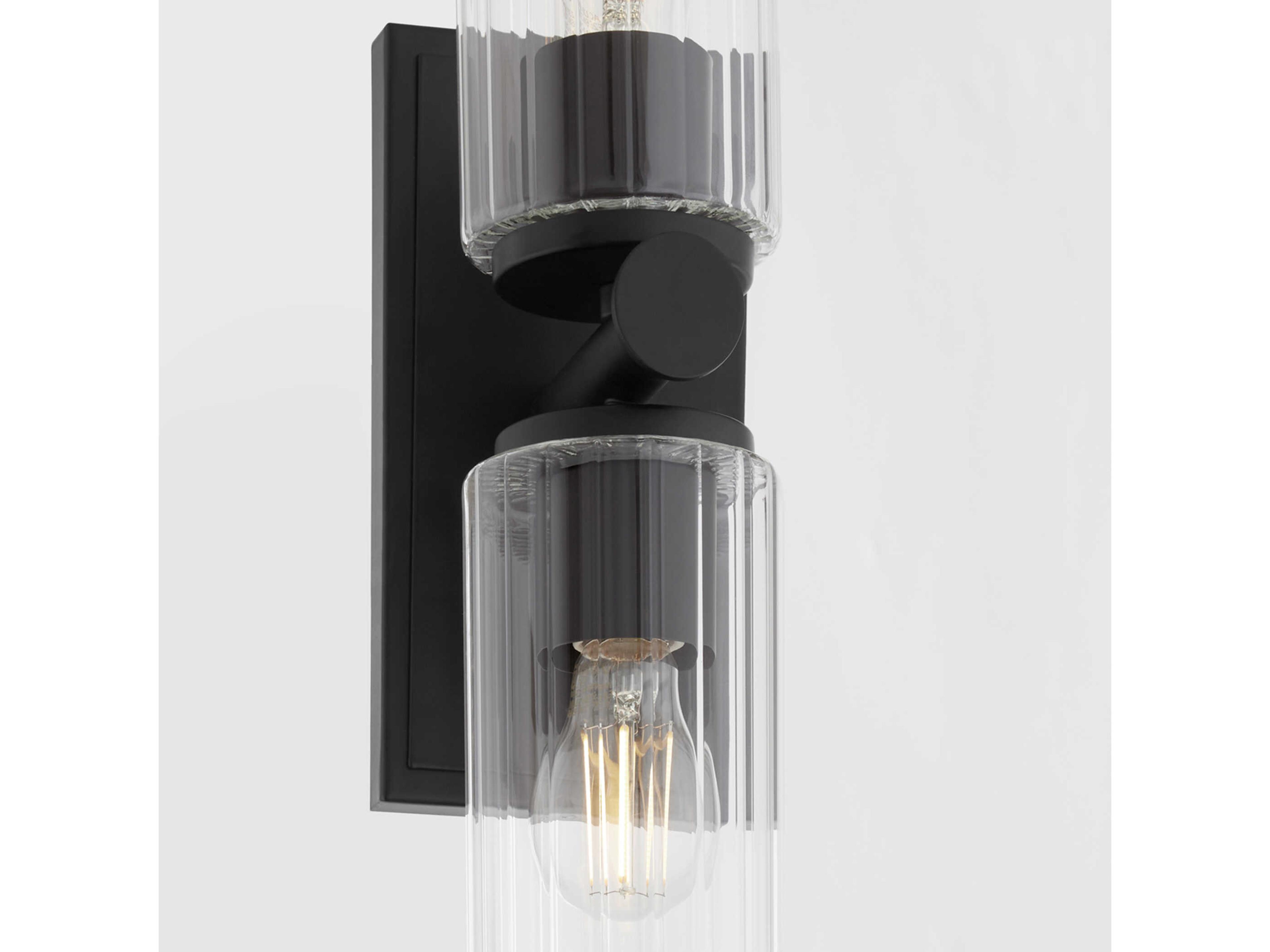 Quorum Mercier 2-Light Matte Black Vanity Light