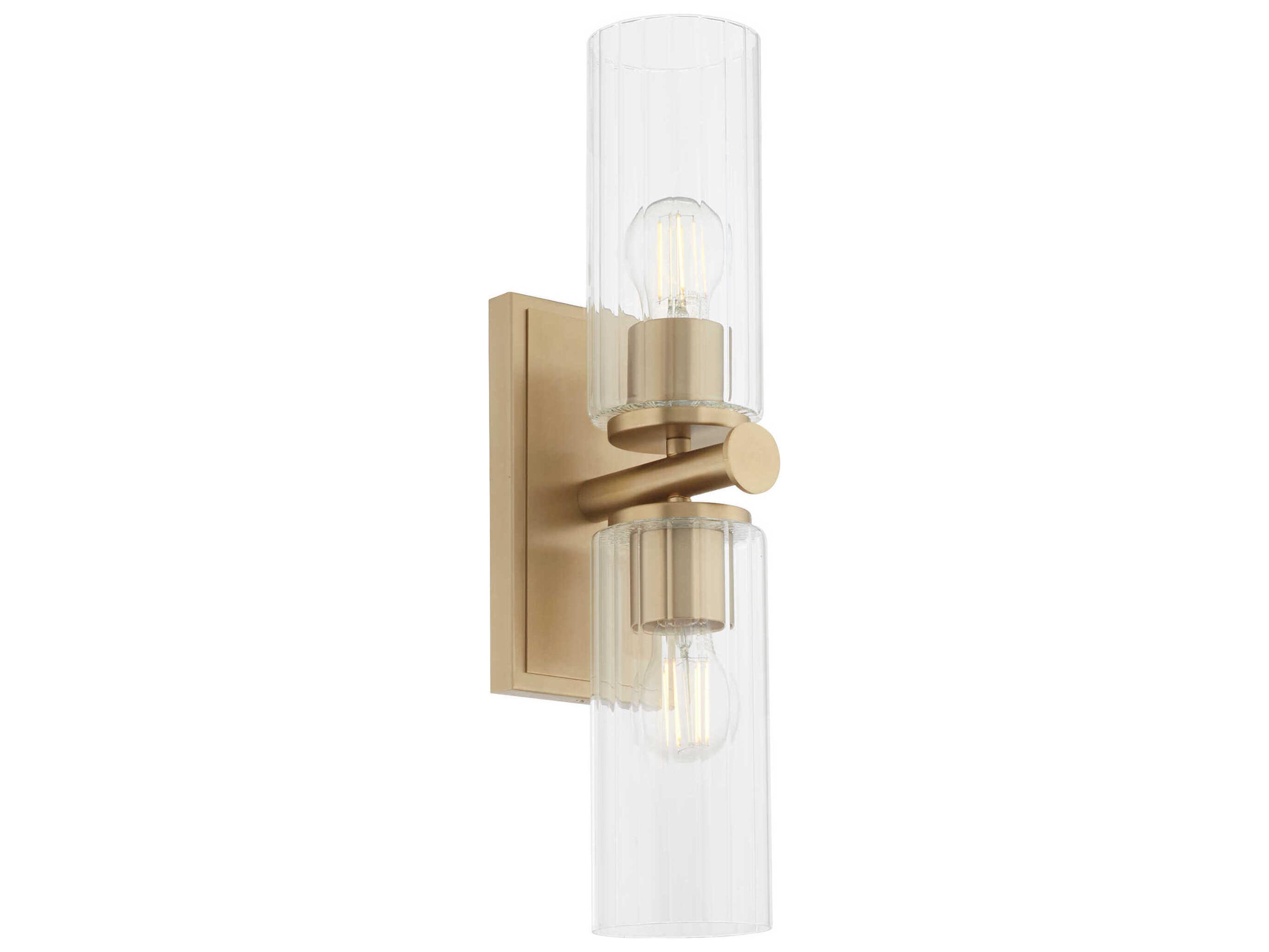 Quorum Mercier 2-Light Aged Brass Vanity Light