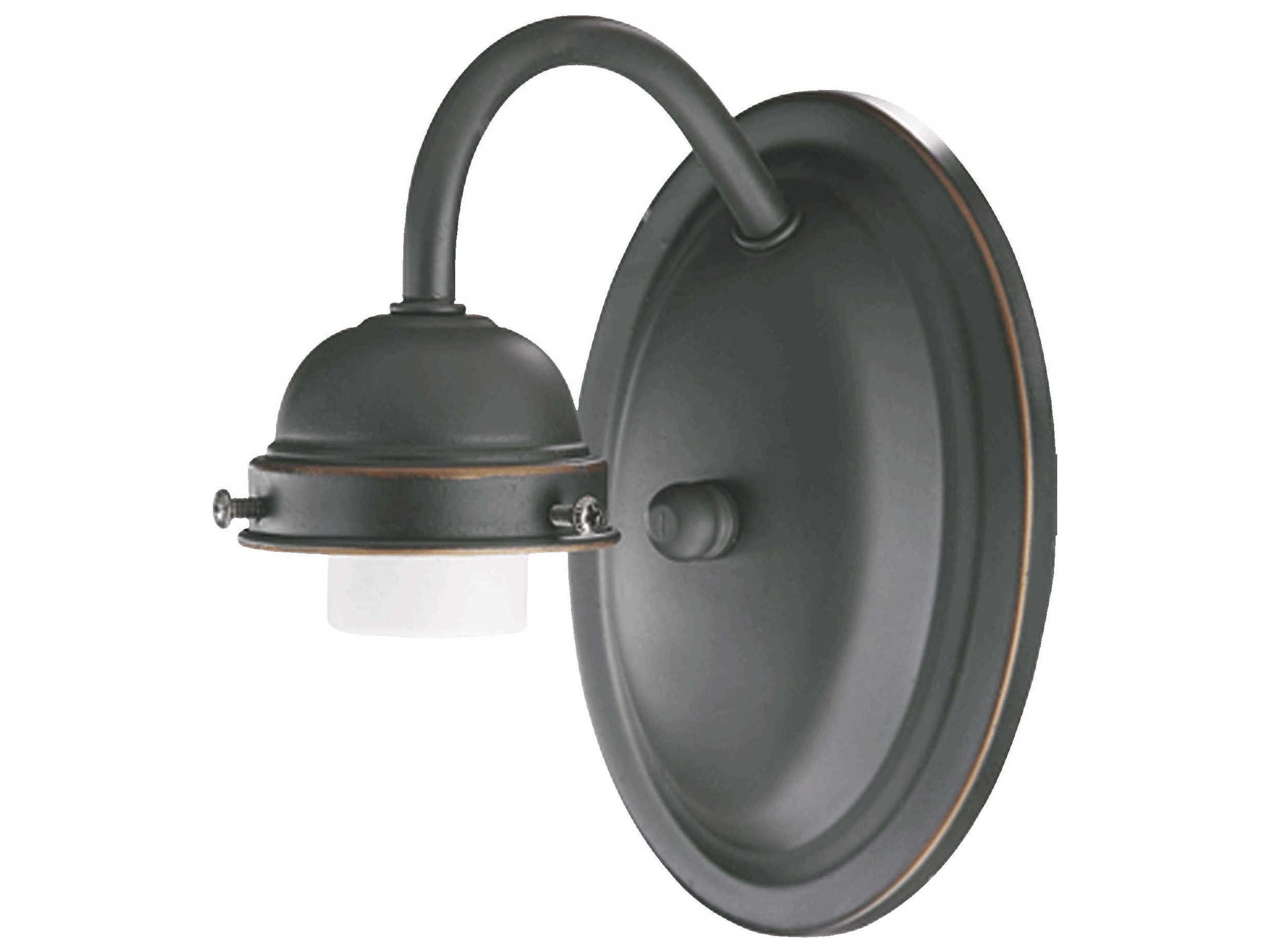 1-Light Old World Black Vanity Light