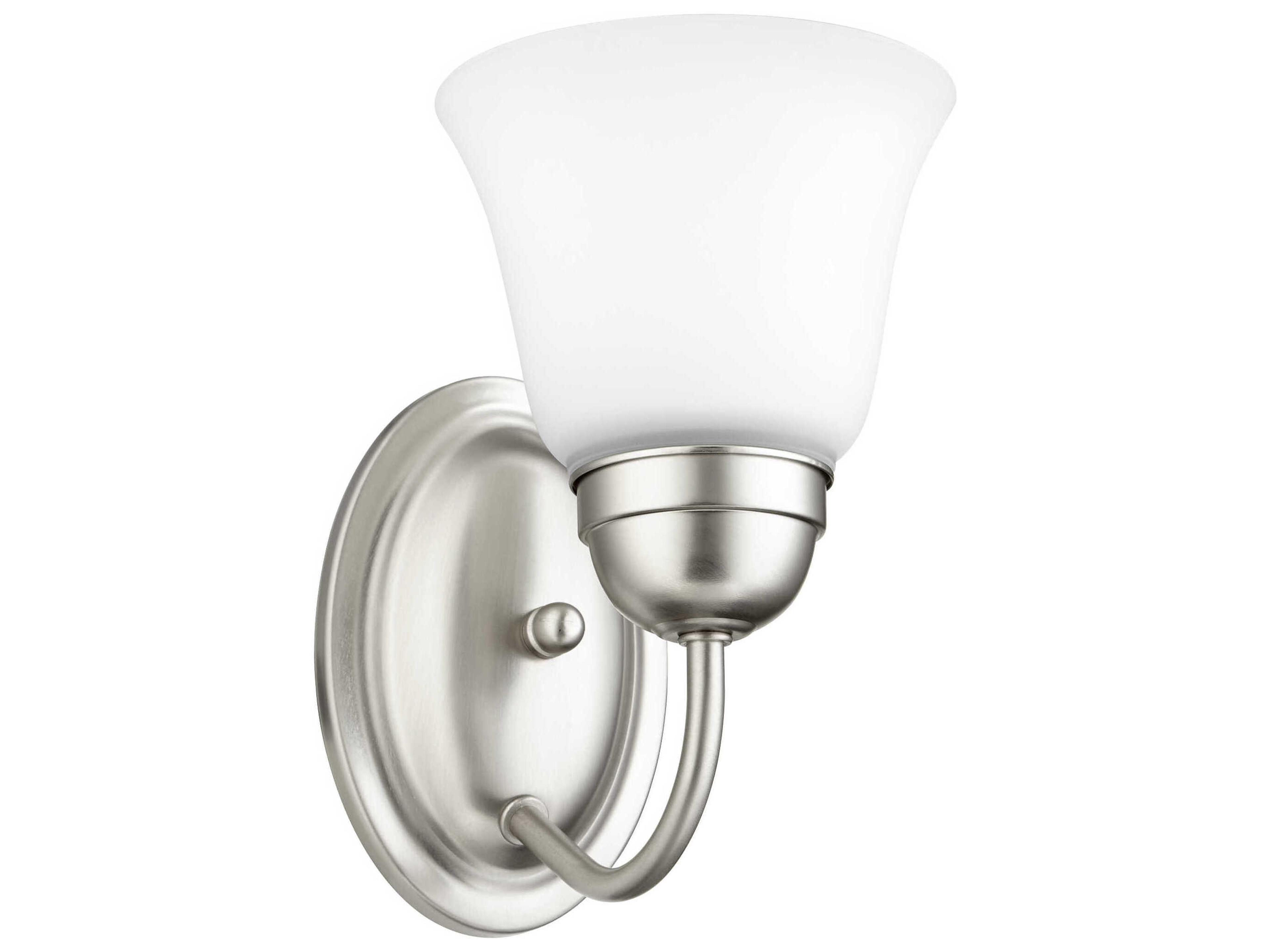 1-Light Satin Nickel Traditional Wall Sconce
