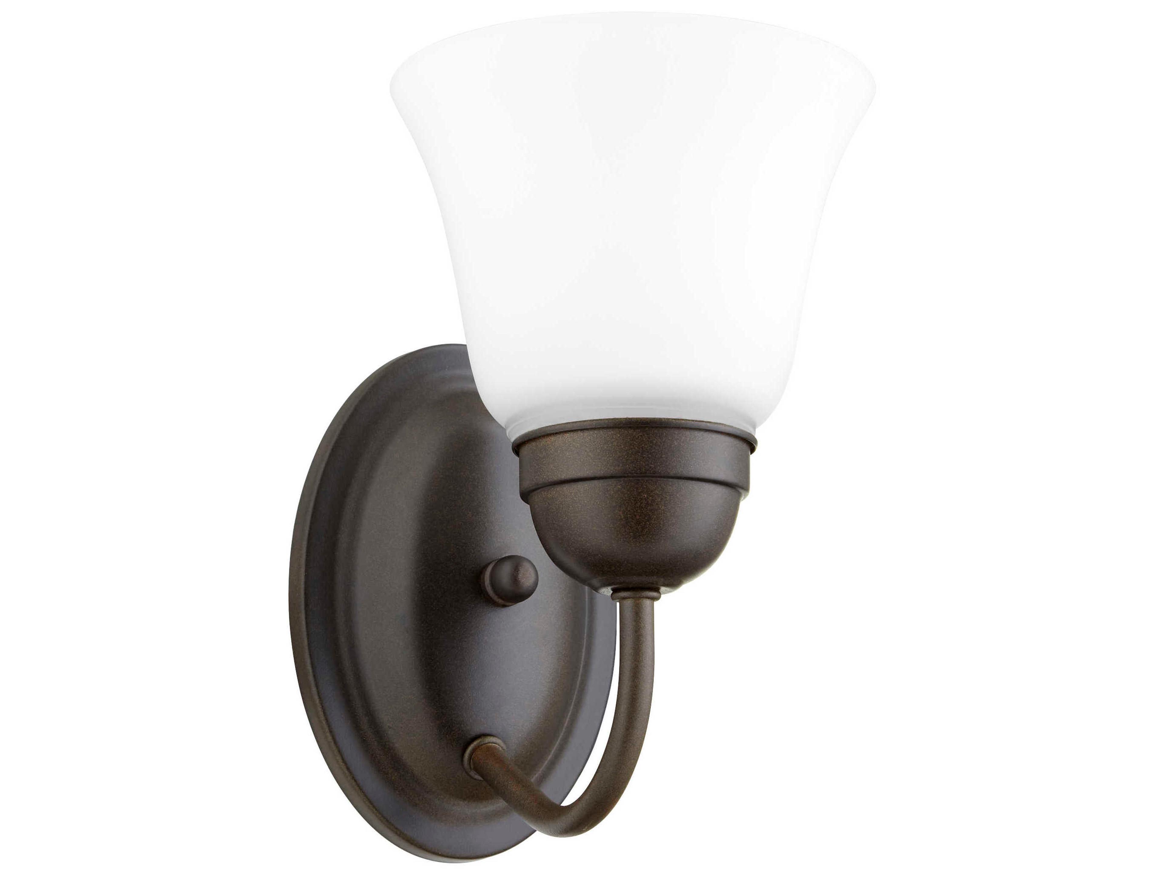 1-Light Oiled Bronze Traditional Wall Sconce