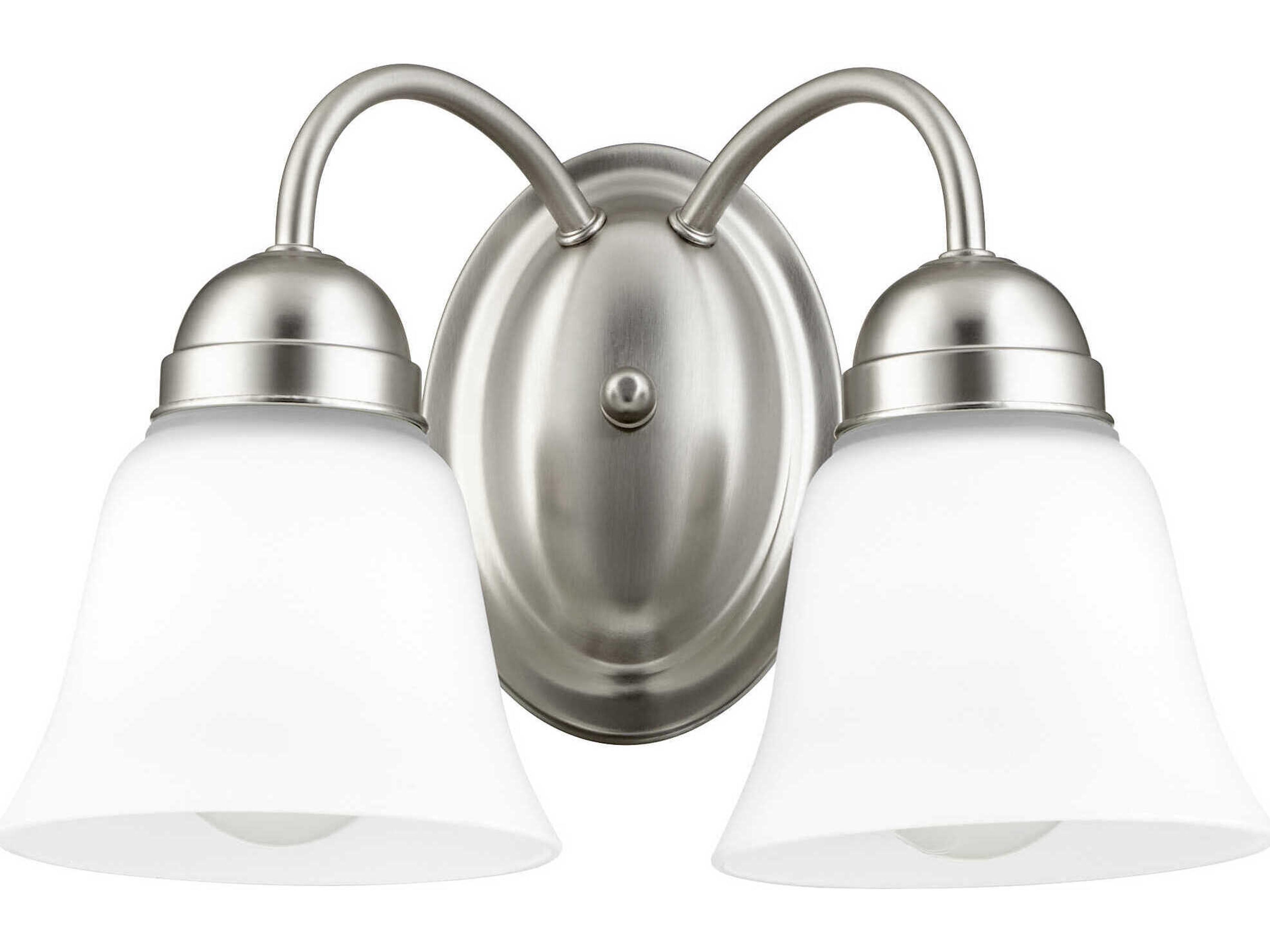 Quorum 2-Light Satin Nickel Vanity Light