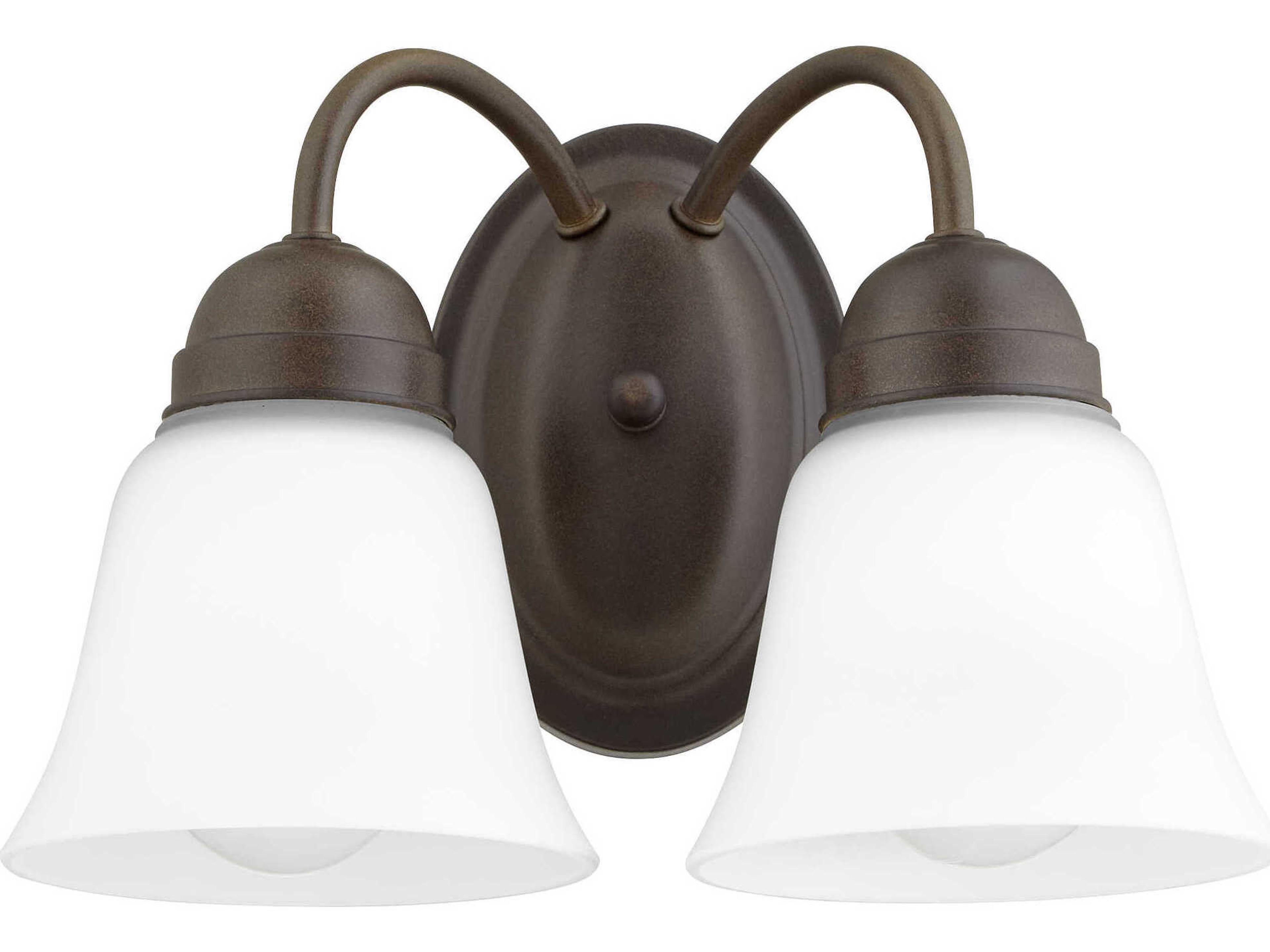 Quorum 2-Light Oiled Bronze Vanity Light