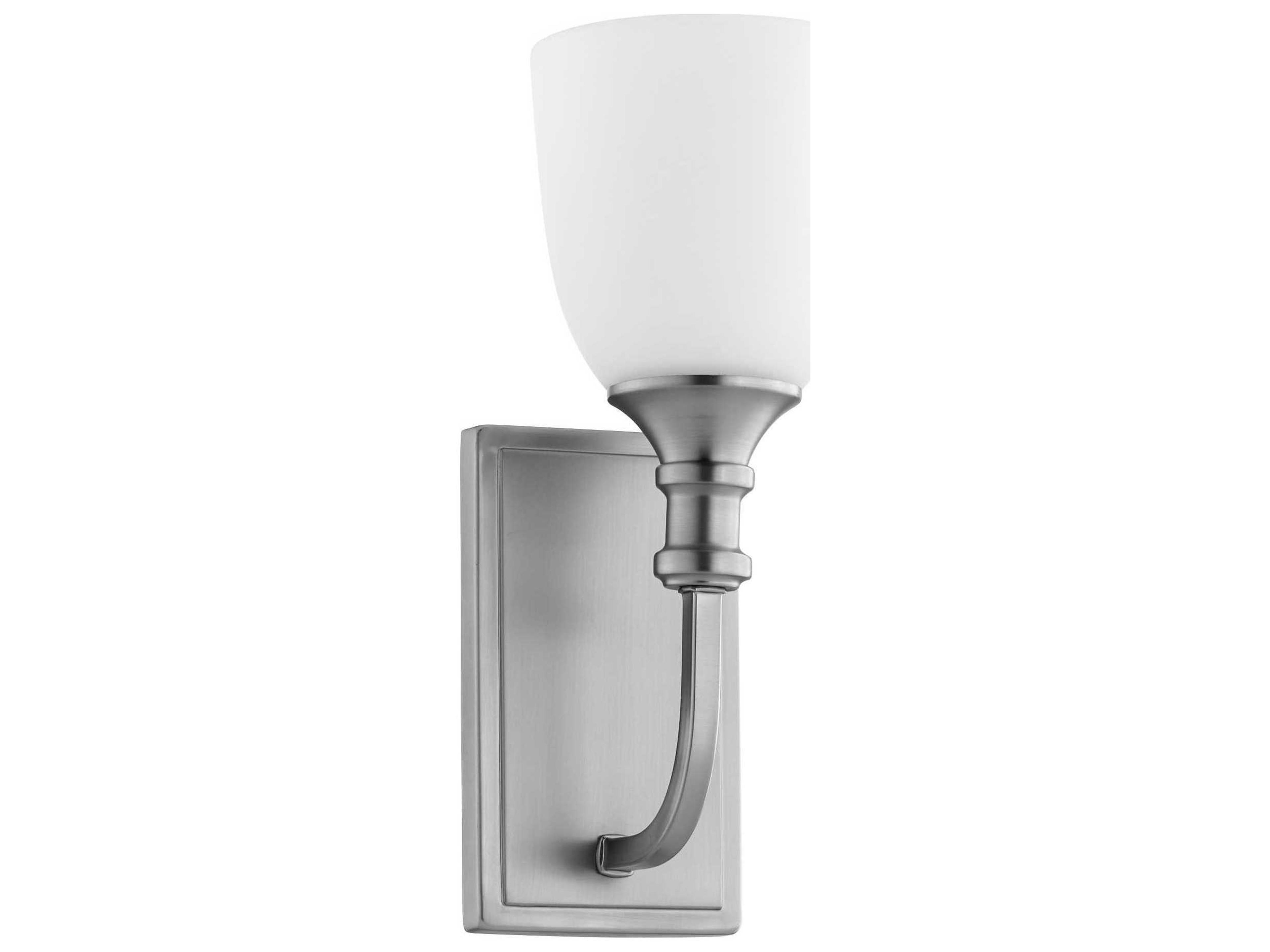 Richmond 1-Light Satin Nickel Glass Vanity Light