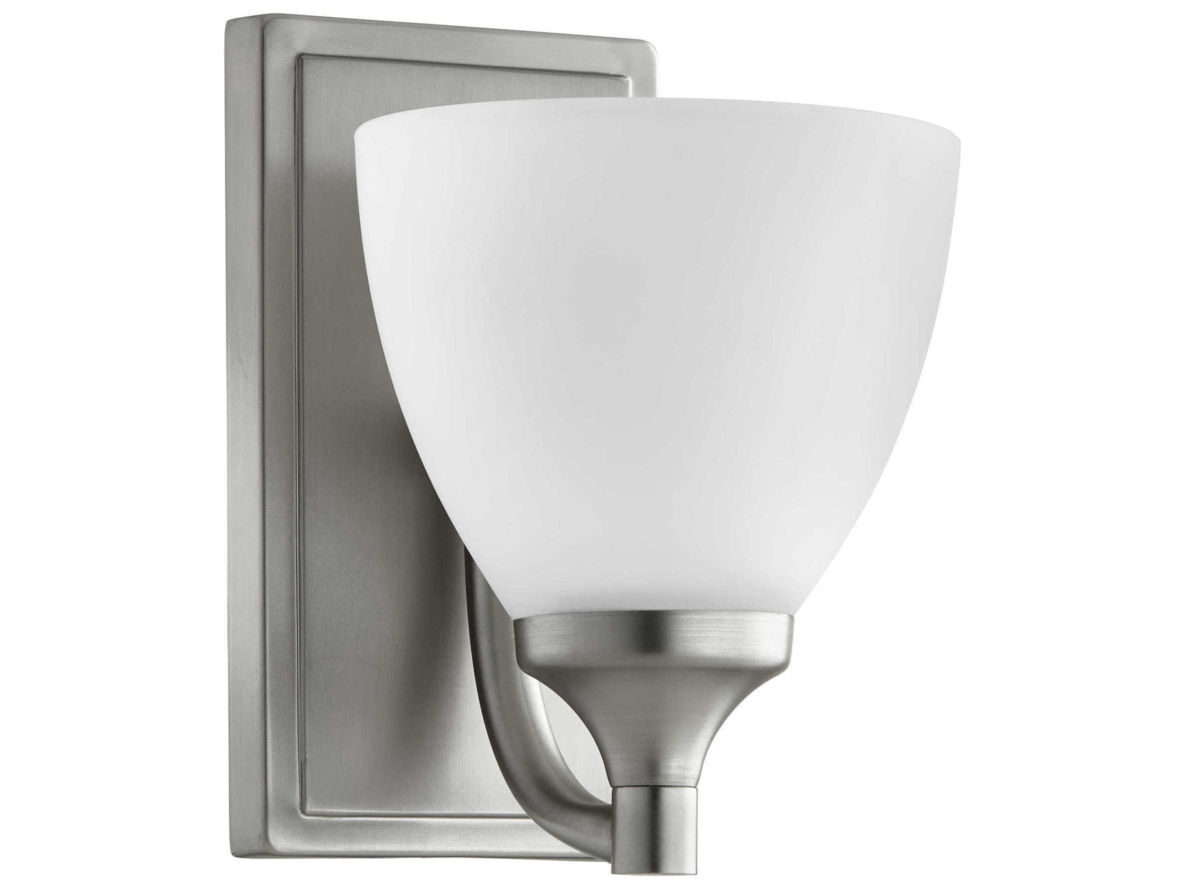 Enclave 1-Light Satin Nickel Glass Vanity Light