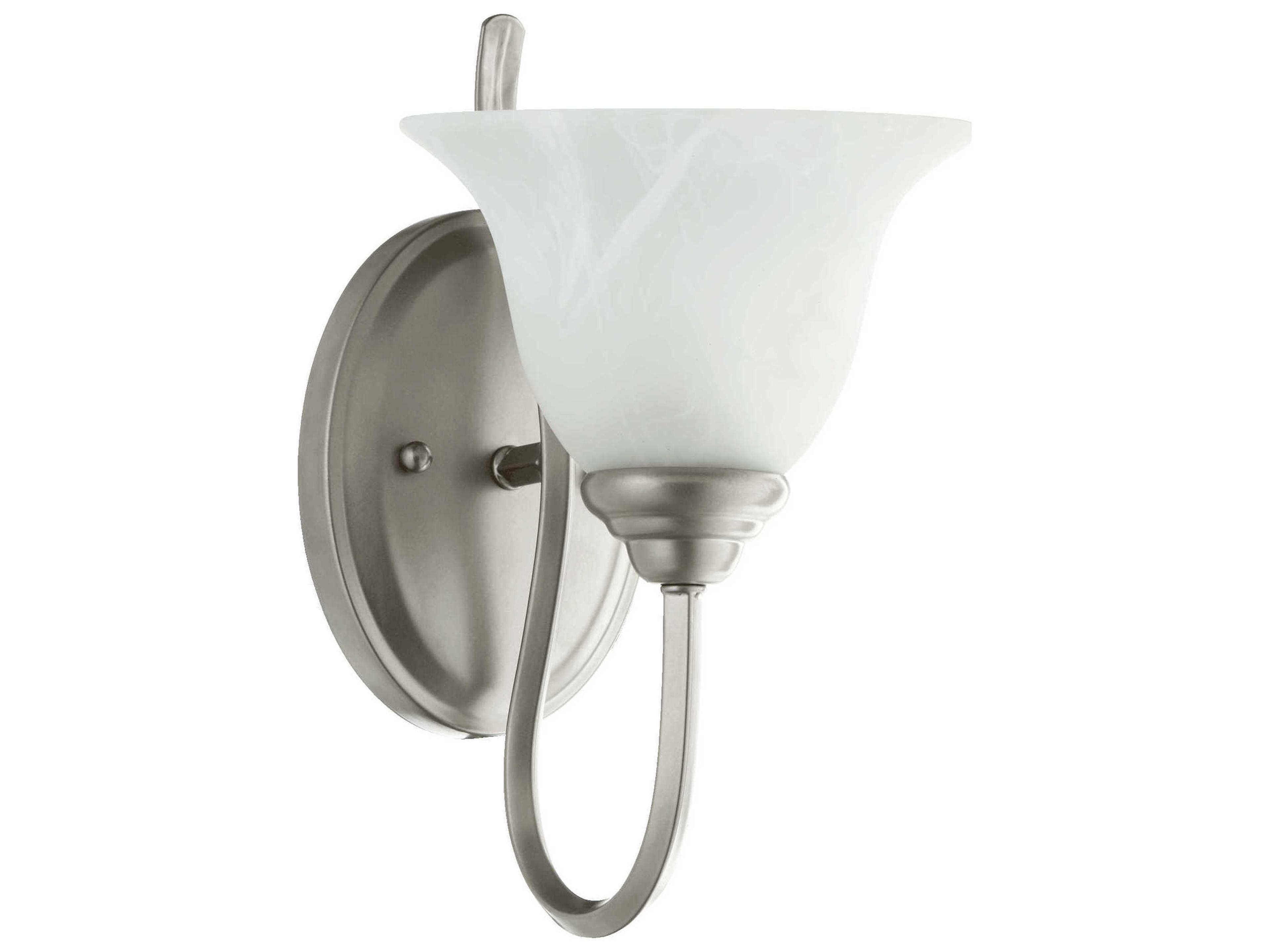 Spencer 1-Light Classic Nickel Glass Wall Sconce
