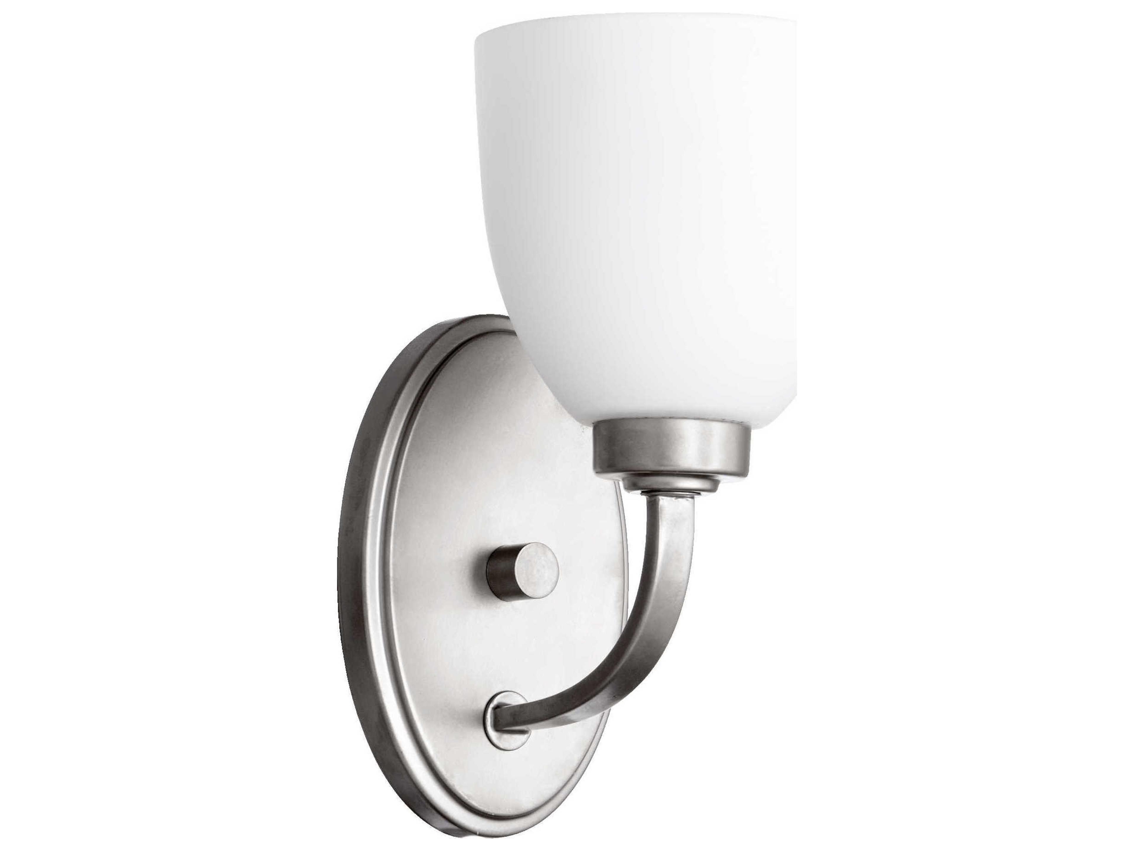 Reyes 1-Light Classic Nickel Glass Wall Sconce