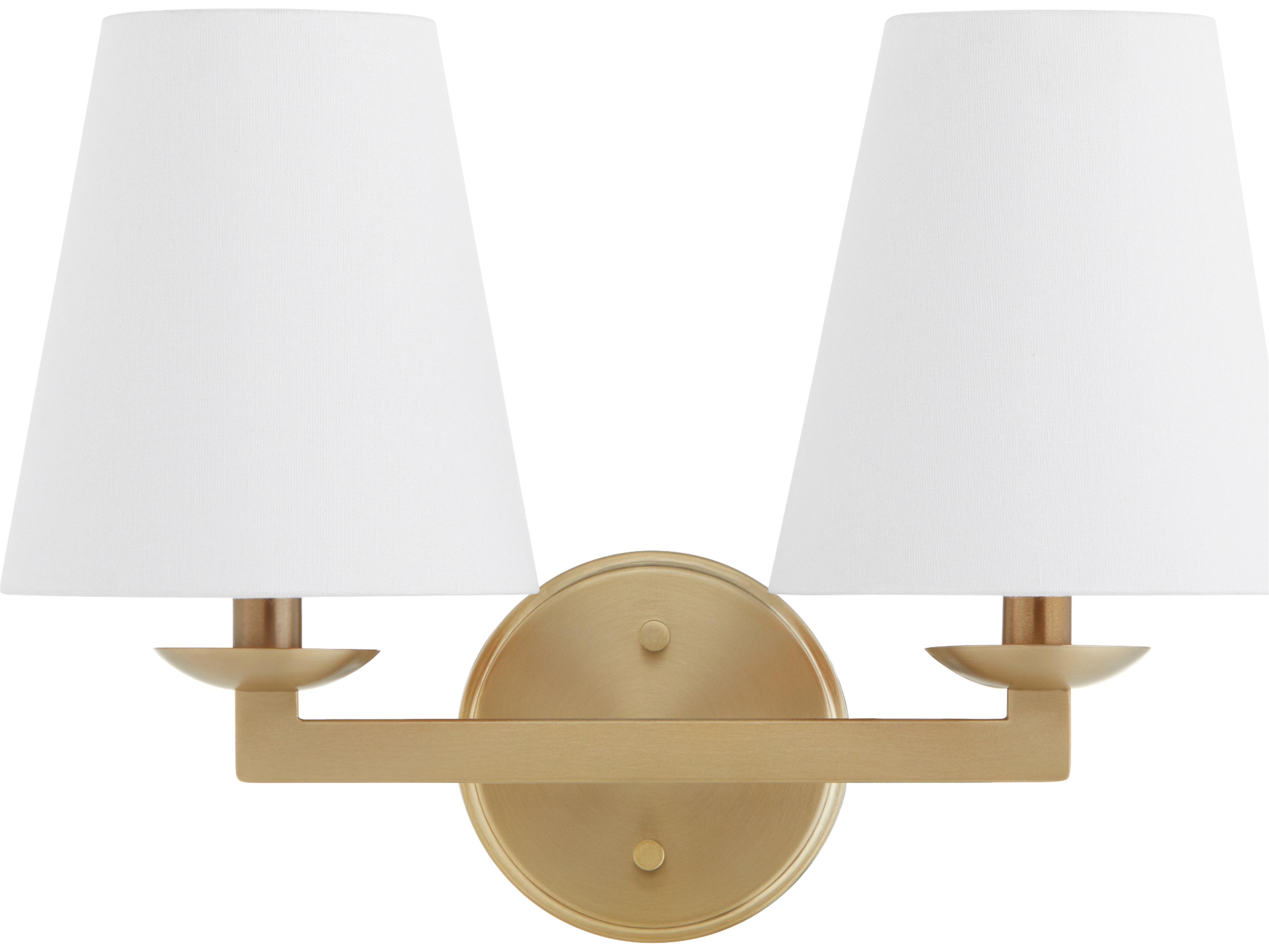 Karnes 2-Light Aged Brass Wall Sconce