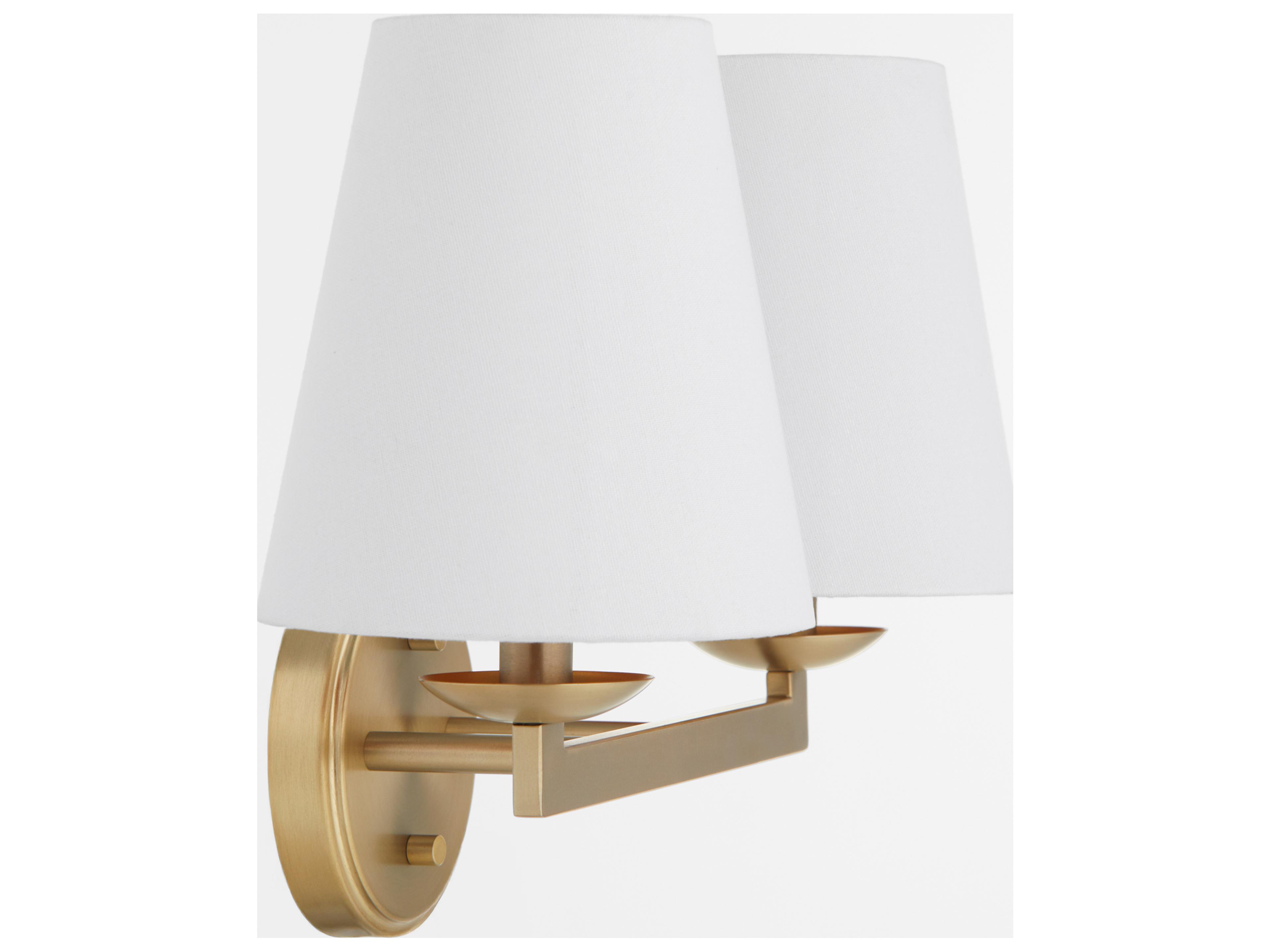 Quorum Karnes 2-Light Aged Brass Wall Sconce
