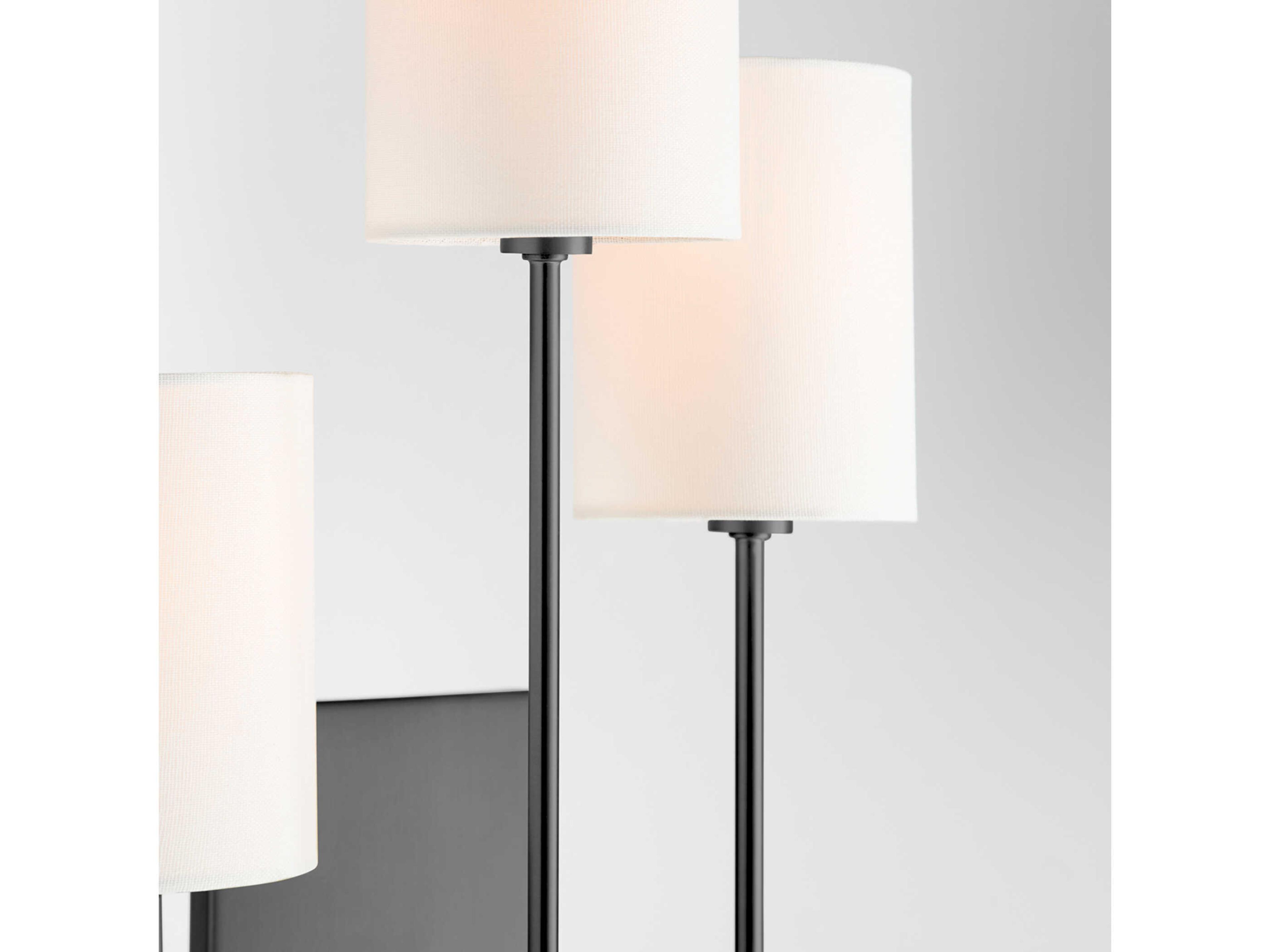Quorum Harmony 3-Light Matte Black Vanity Light
