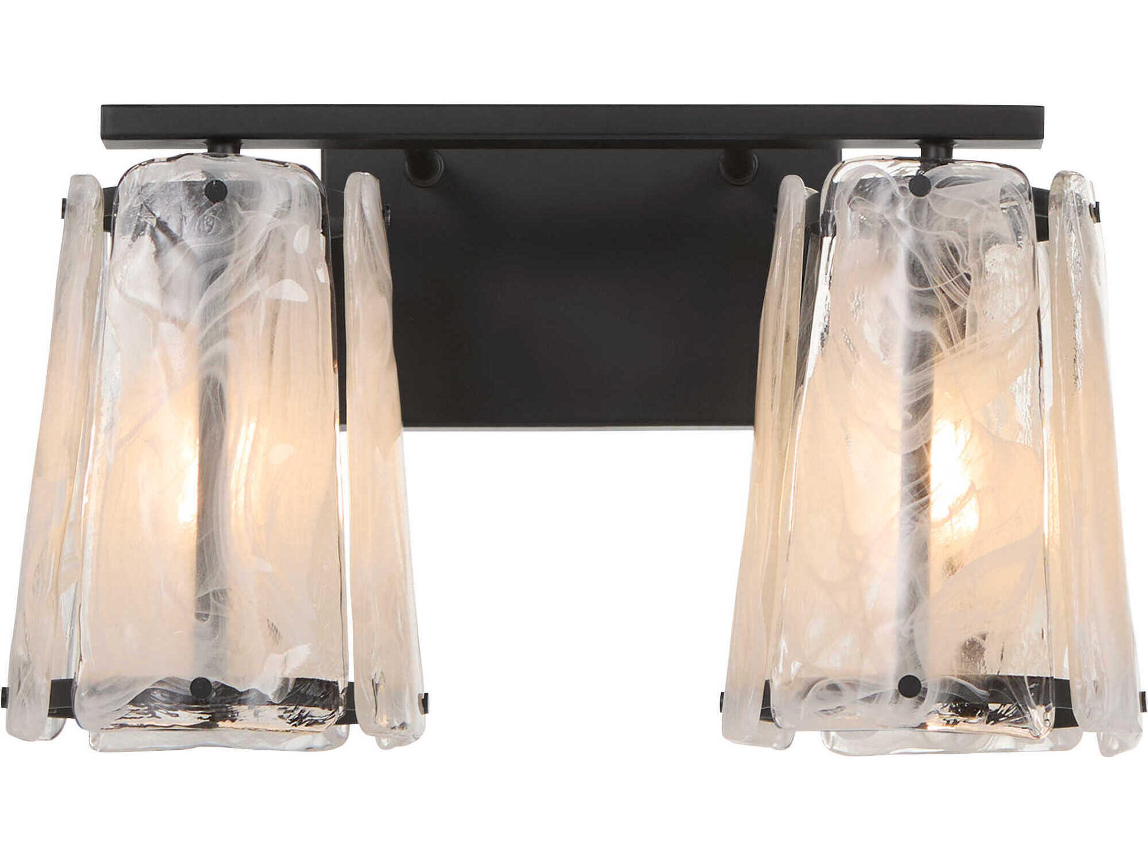 Quorum Prestige 2-Light Matte Black Vanity Light