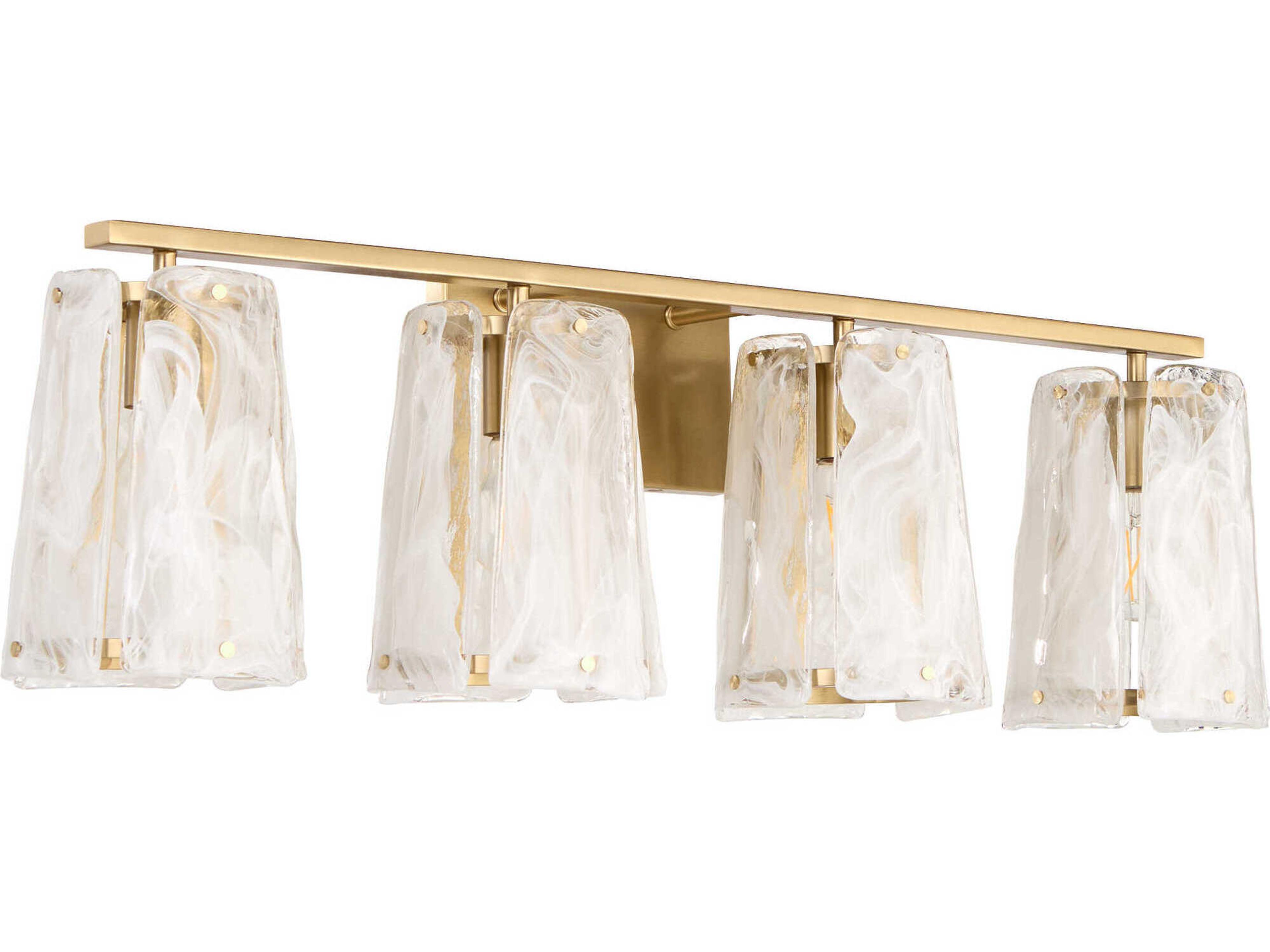 Prestige 4-Light Aged Brass Vanity Light