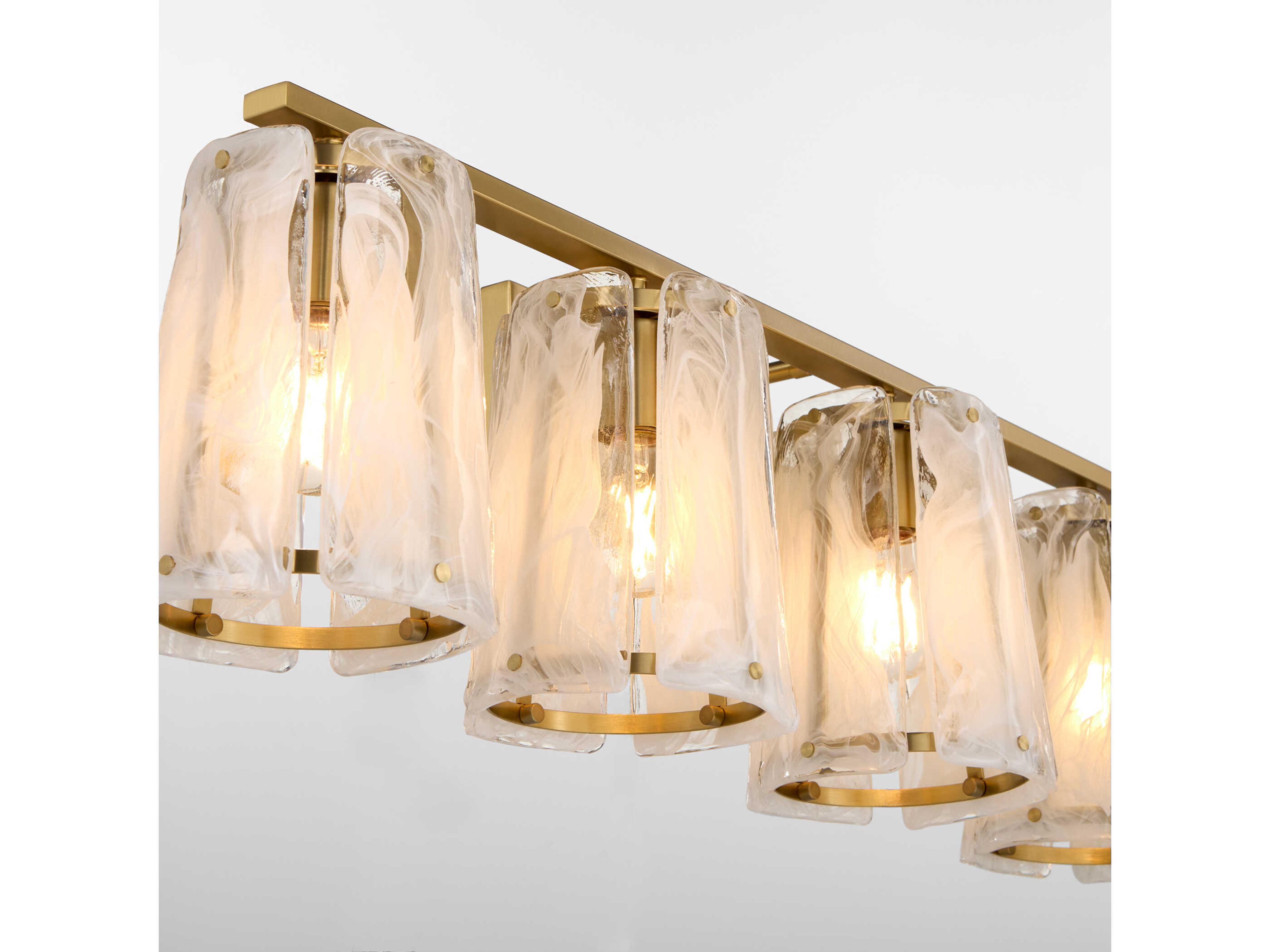 Quorum Prestige 4-Light Aged Brass Vanity Light