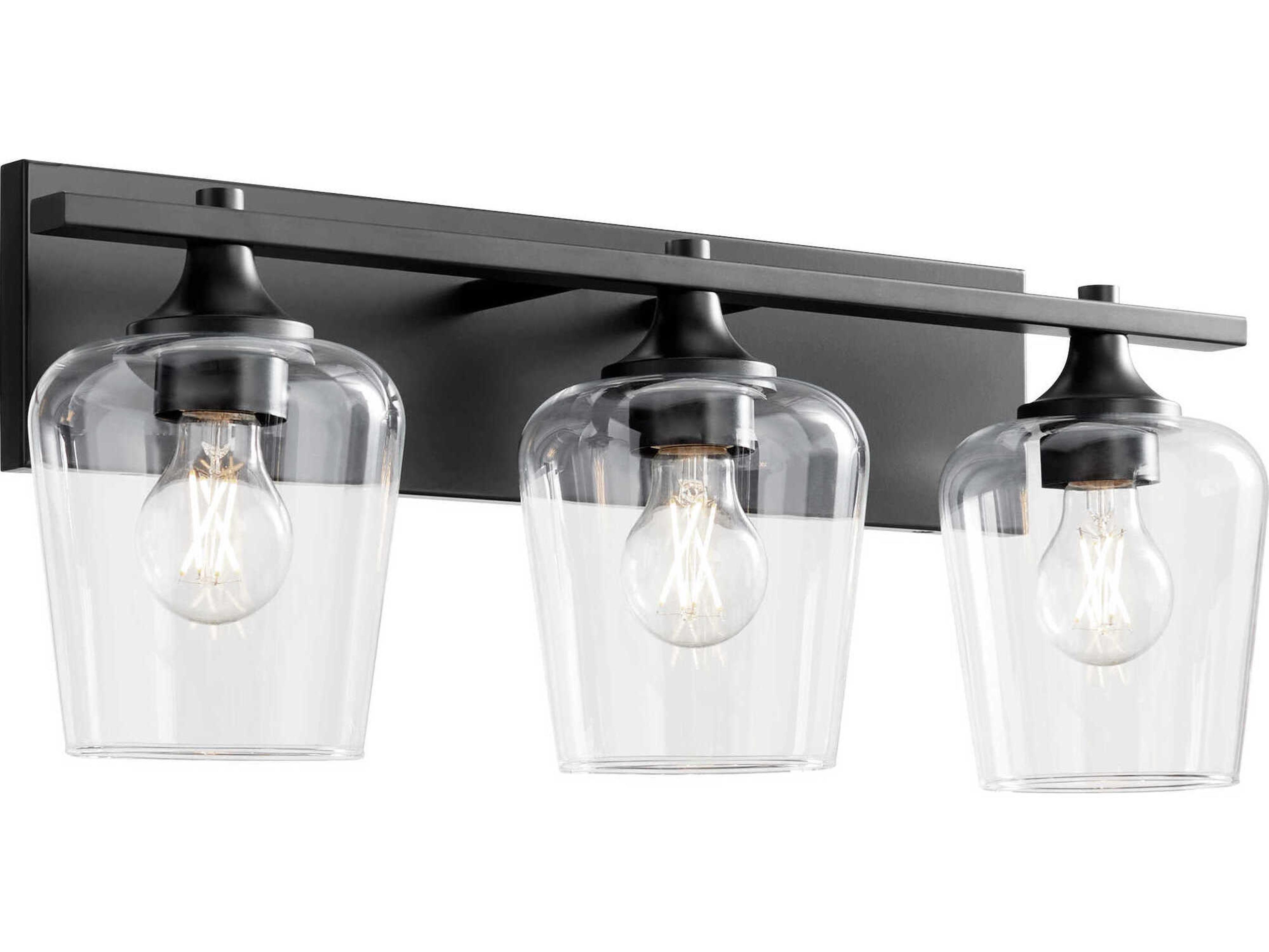 Quorum Veno 3-Light Matte Black Vanity Light