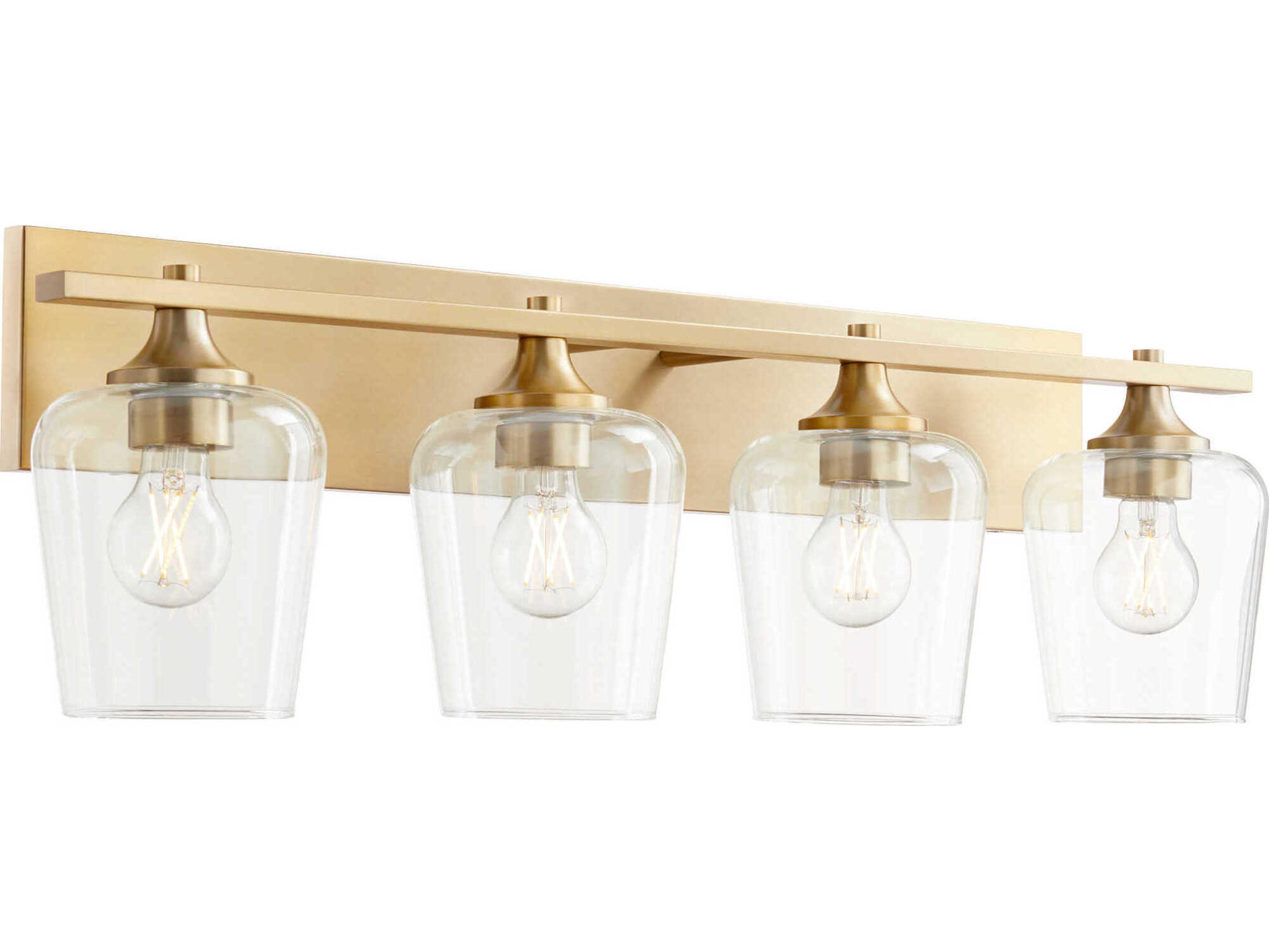 Quorum Veno 4-Light Aged Brass Vanity Light