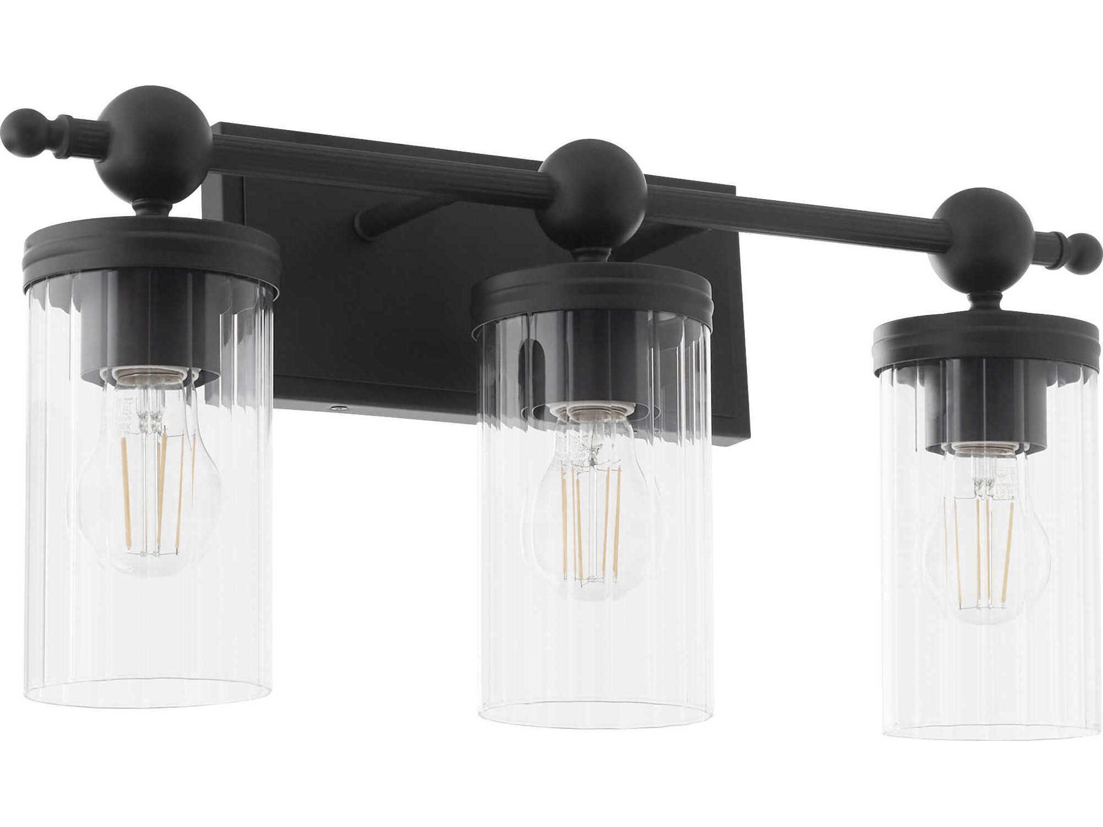 Lee Boulevard 3-Light Matte Black Vanity Light