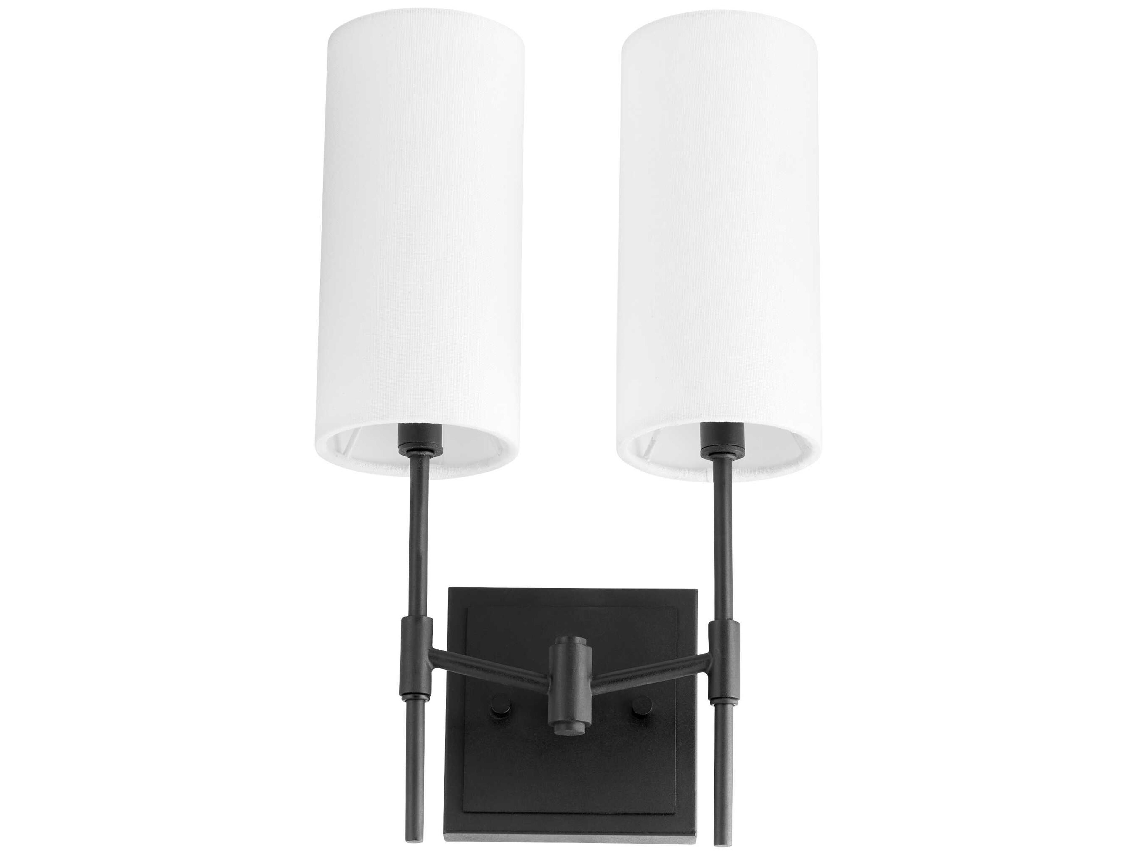 Hamilton 2-Light Matte Black Wall Sconce