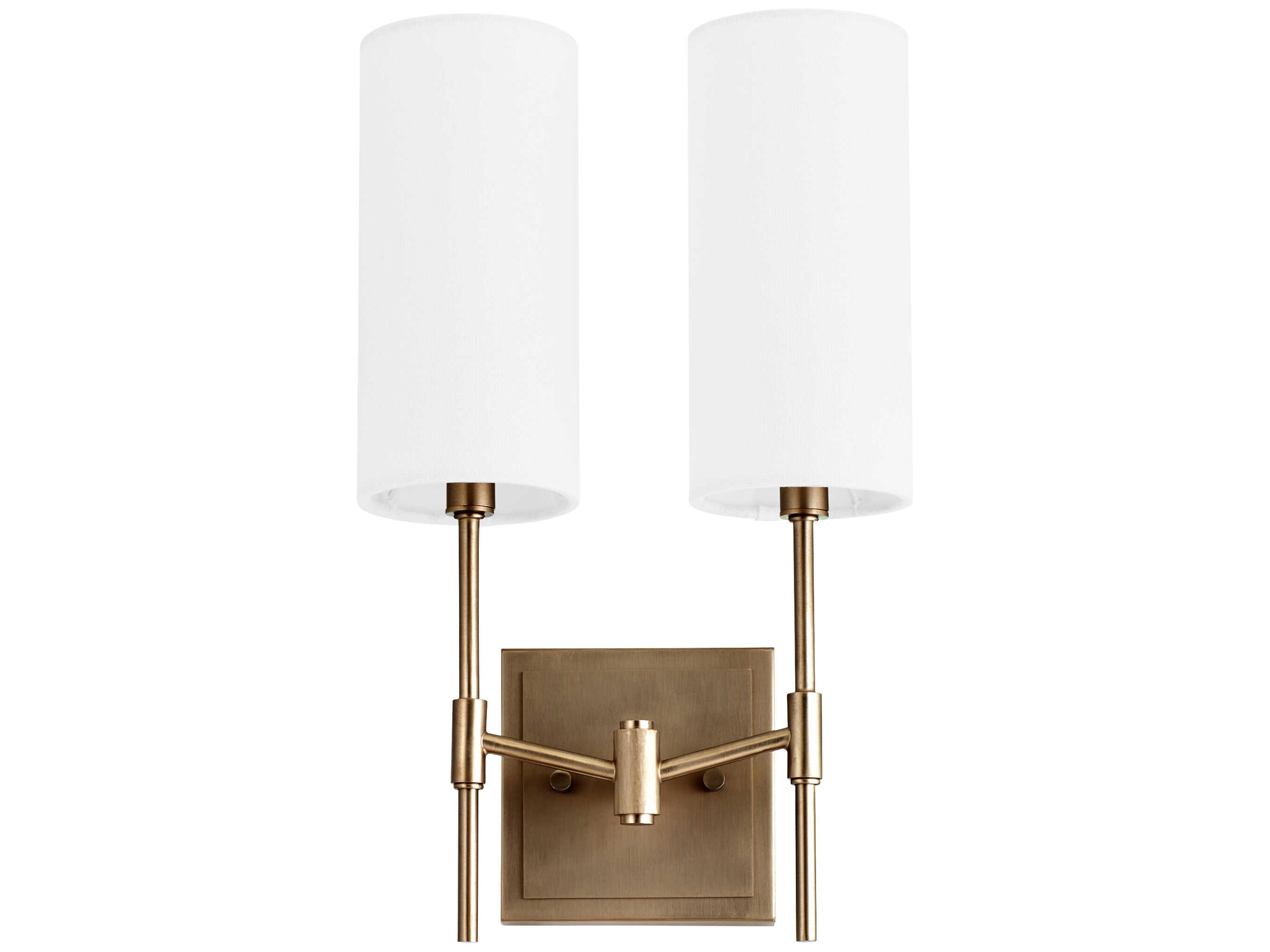 Hamilton 2-Light Dark Brass Wall Sconce