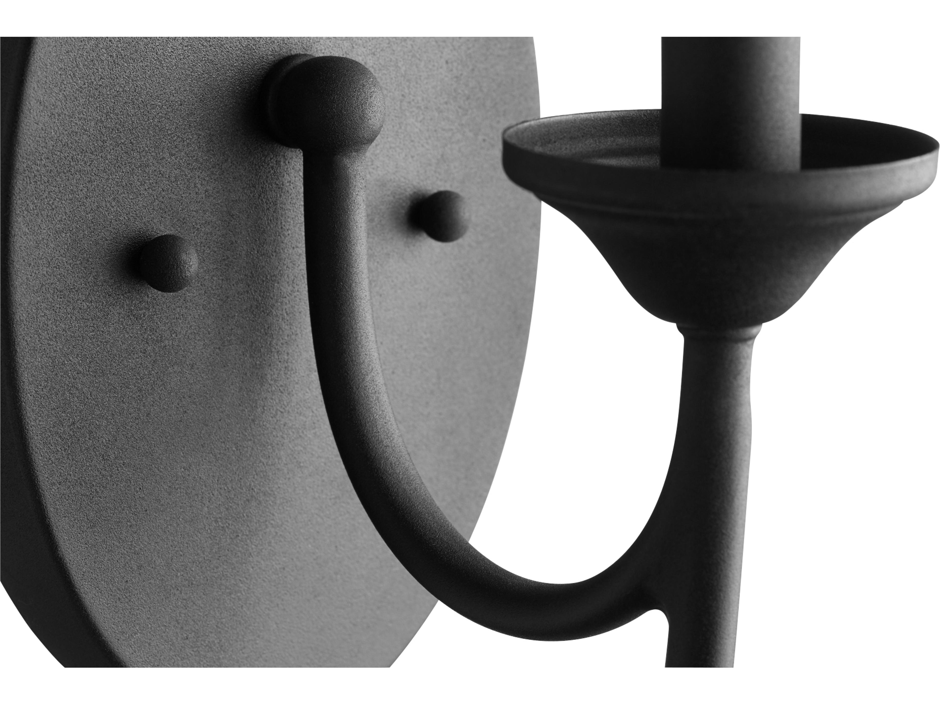 Quorum Brooks 1-Light Noir Black Wall Sconce