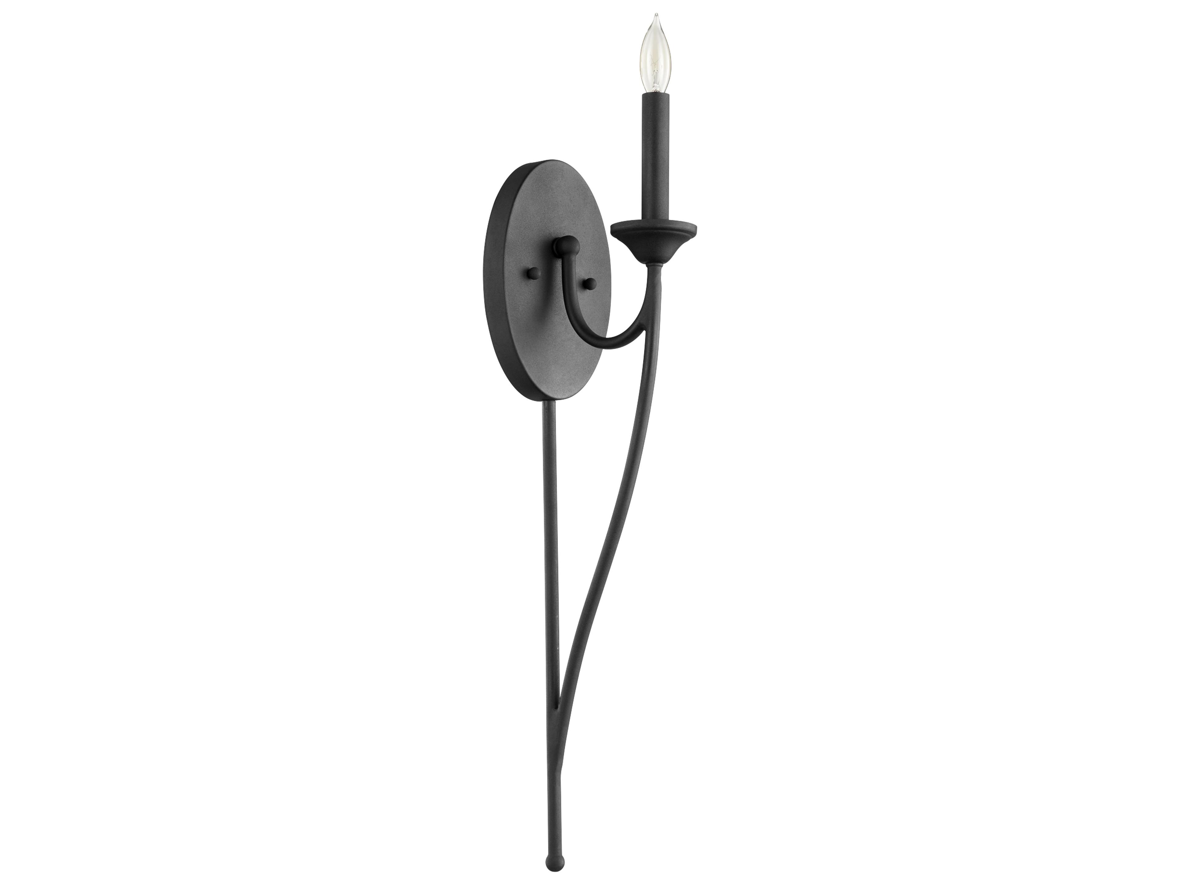 Quorum Brooks 1-Light Noir Black Wall Sconce