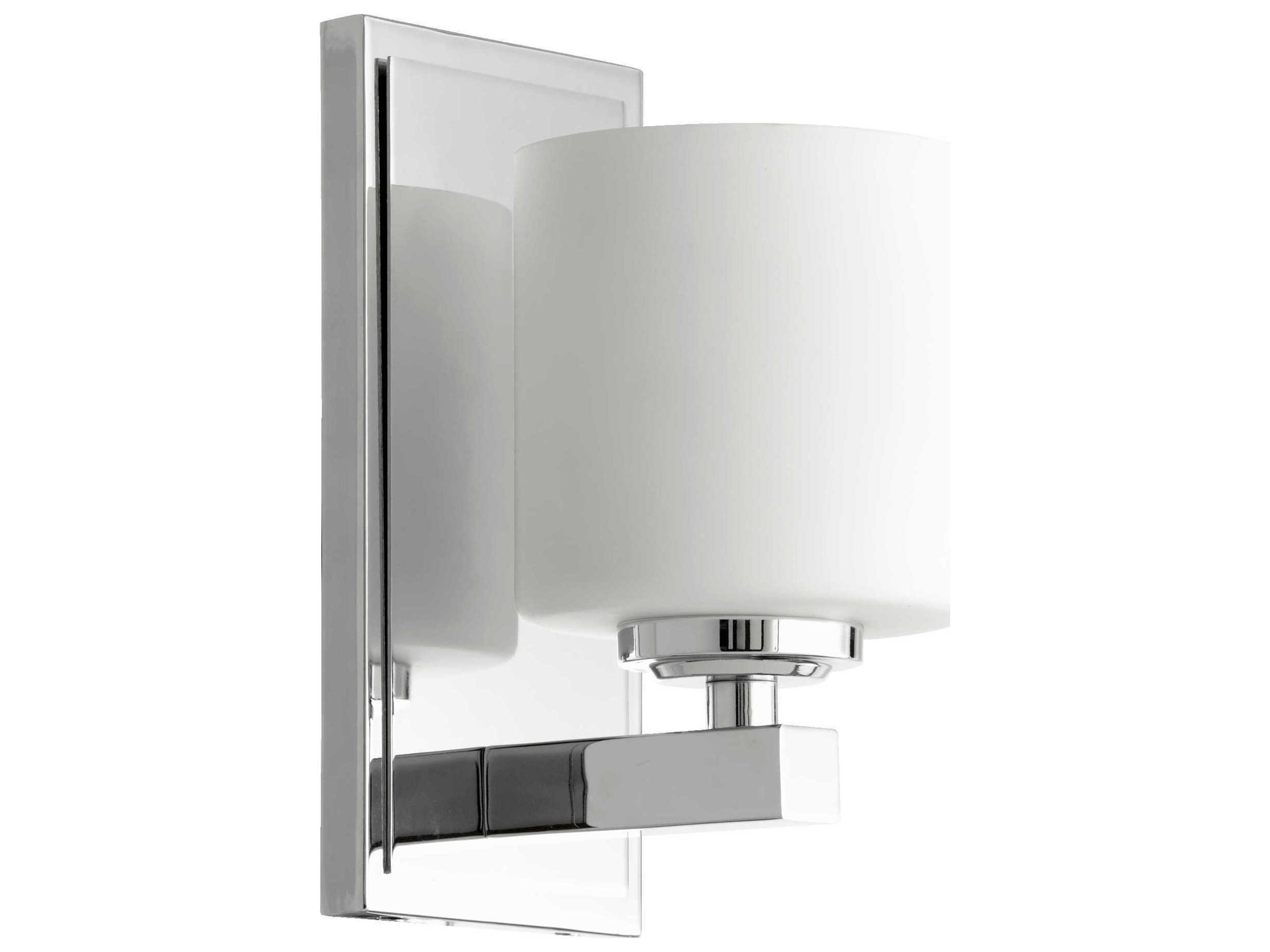 1-Light Chrome Glass Wall Sconce