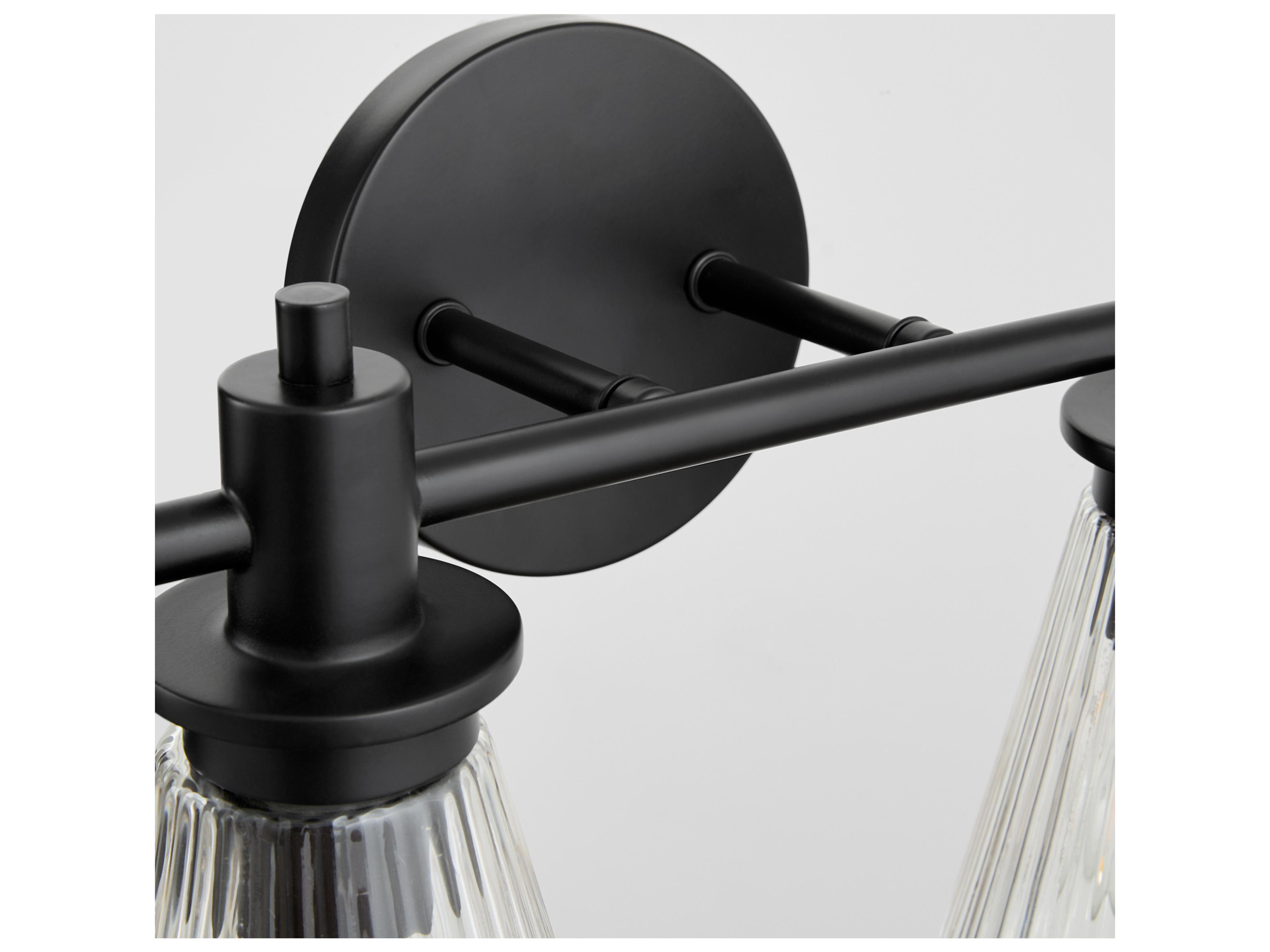 Quorum Lawton 4-Light Matte Black Vanity Light