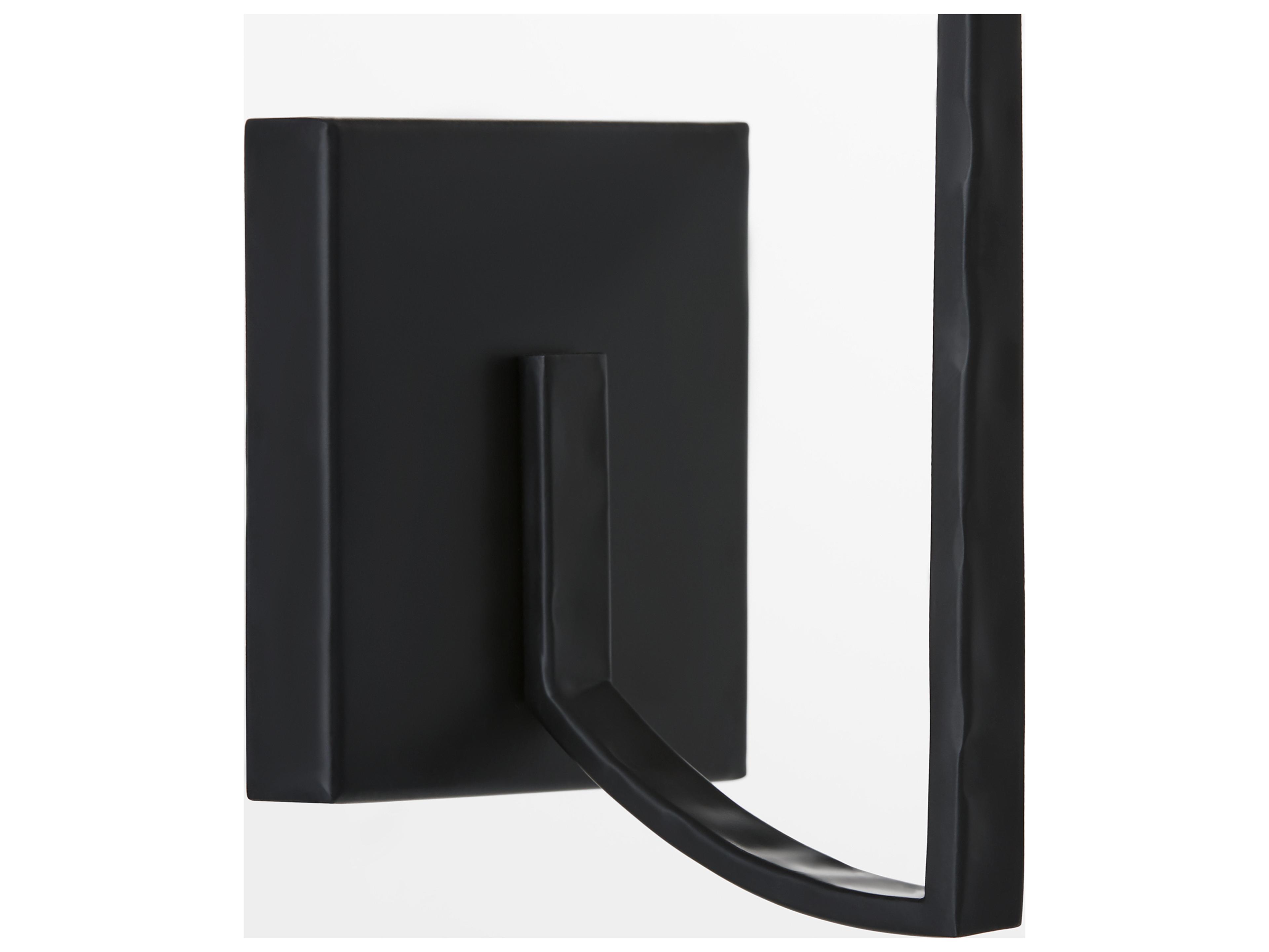 Quorum Ayala 1-Light Matte Black Wall Sconce