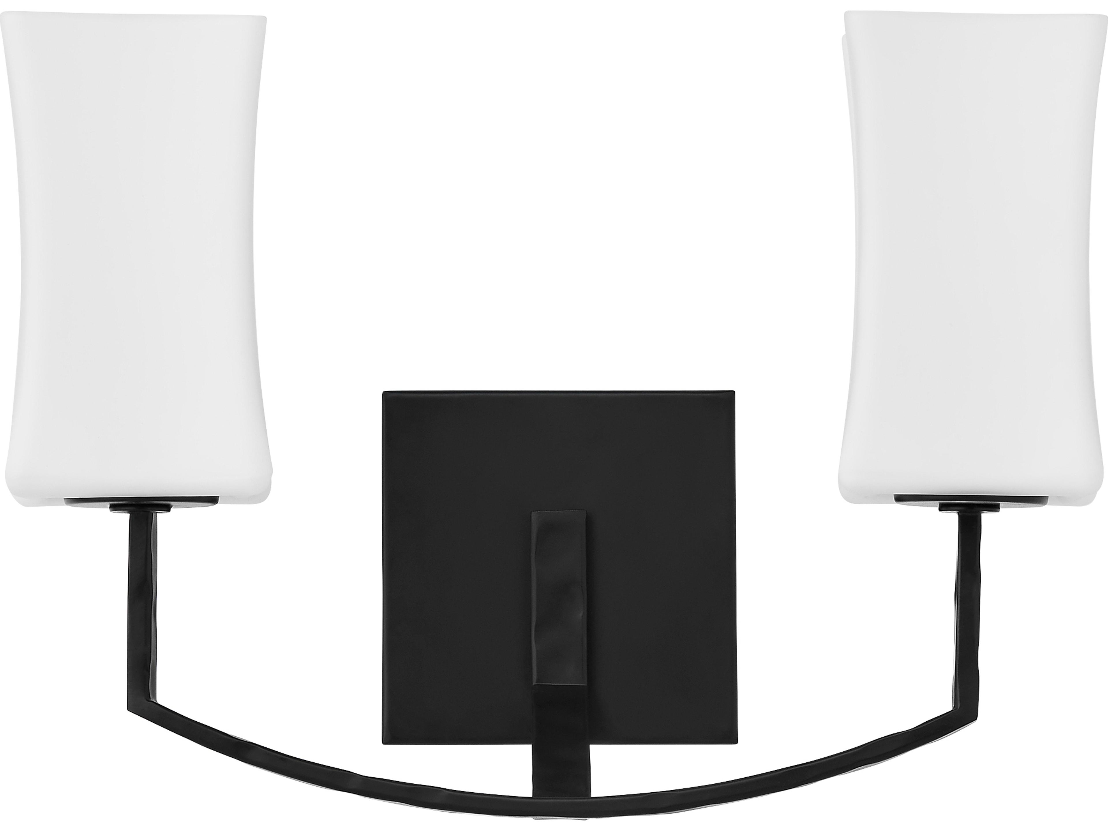 Ayala 2-Light Matte Black Wall Sconce