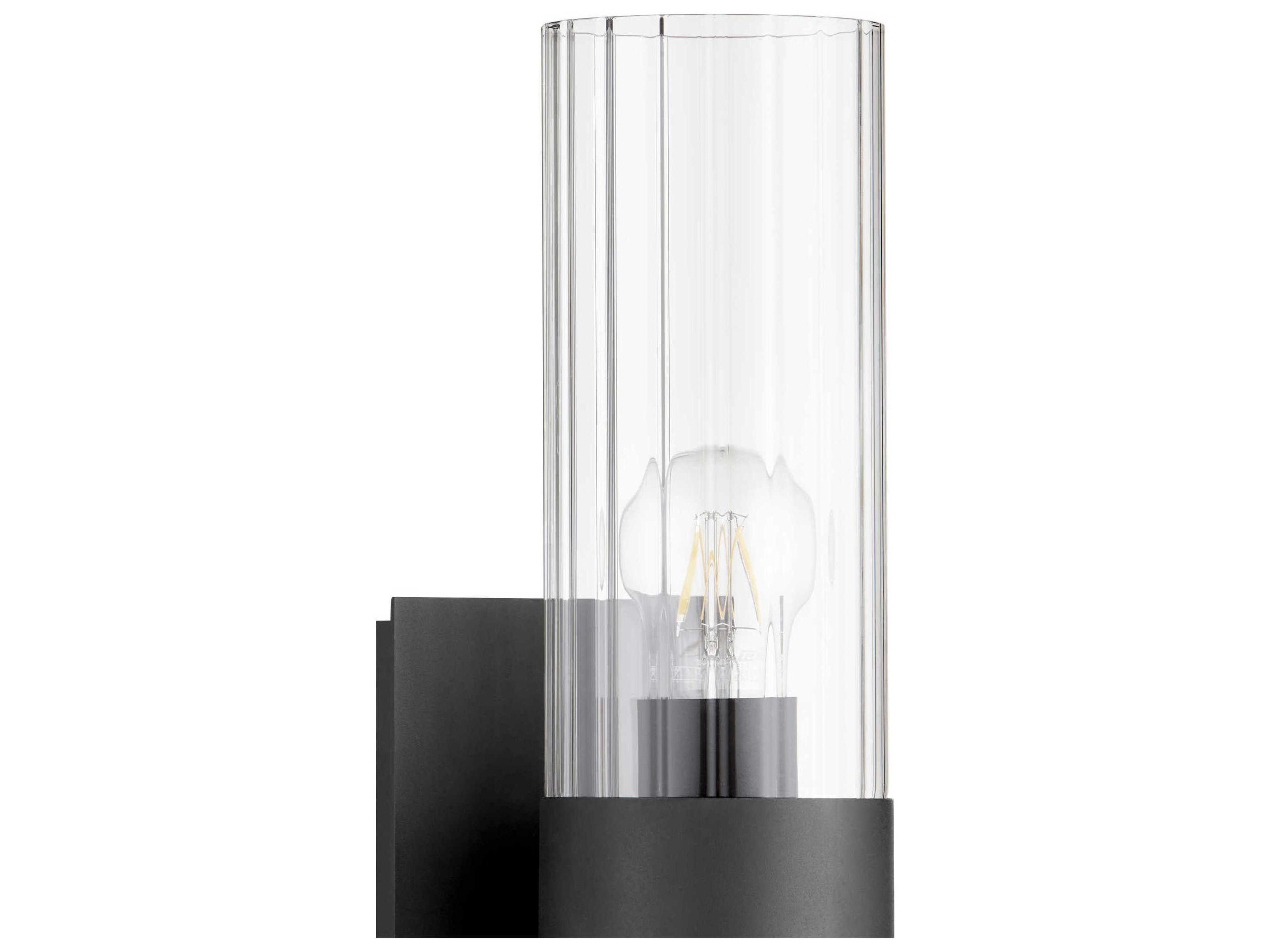 Quorum 2-Light Noir Clear Wall Sconce