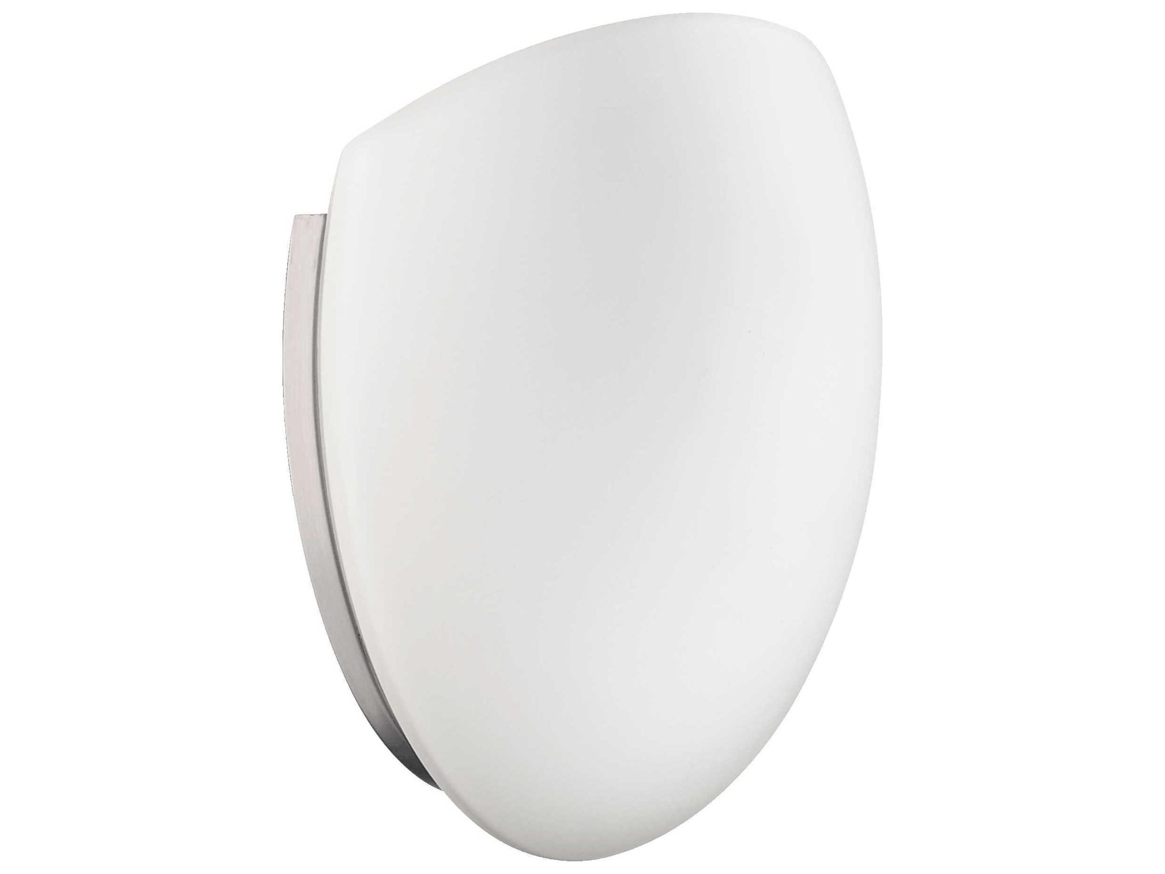 1-Light Satin Nickel Glass Wall Sconce