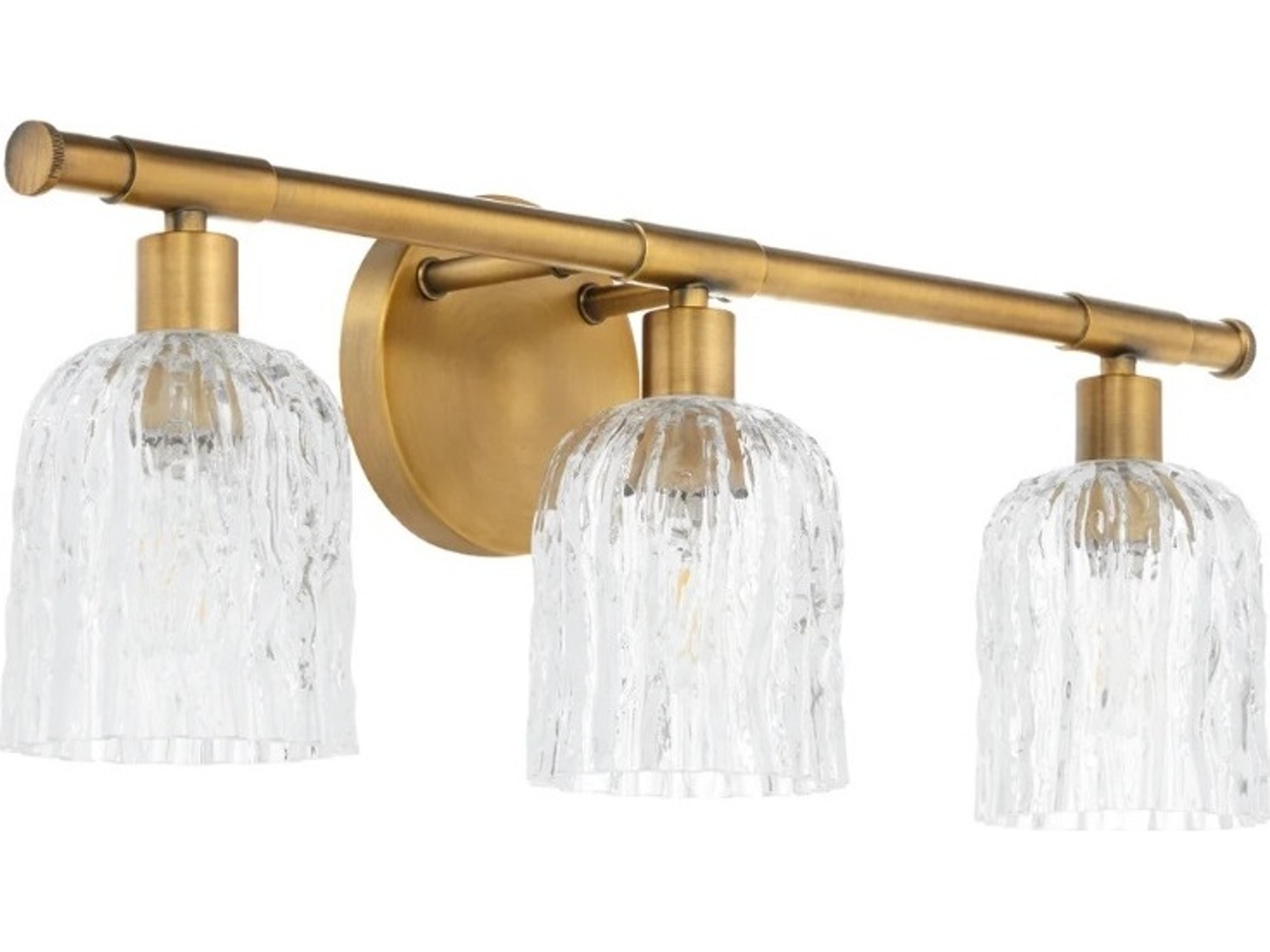 Meriam 3-Light Brushed Brass Vanity Light