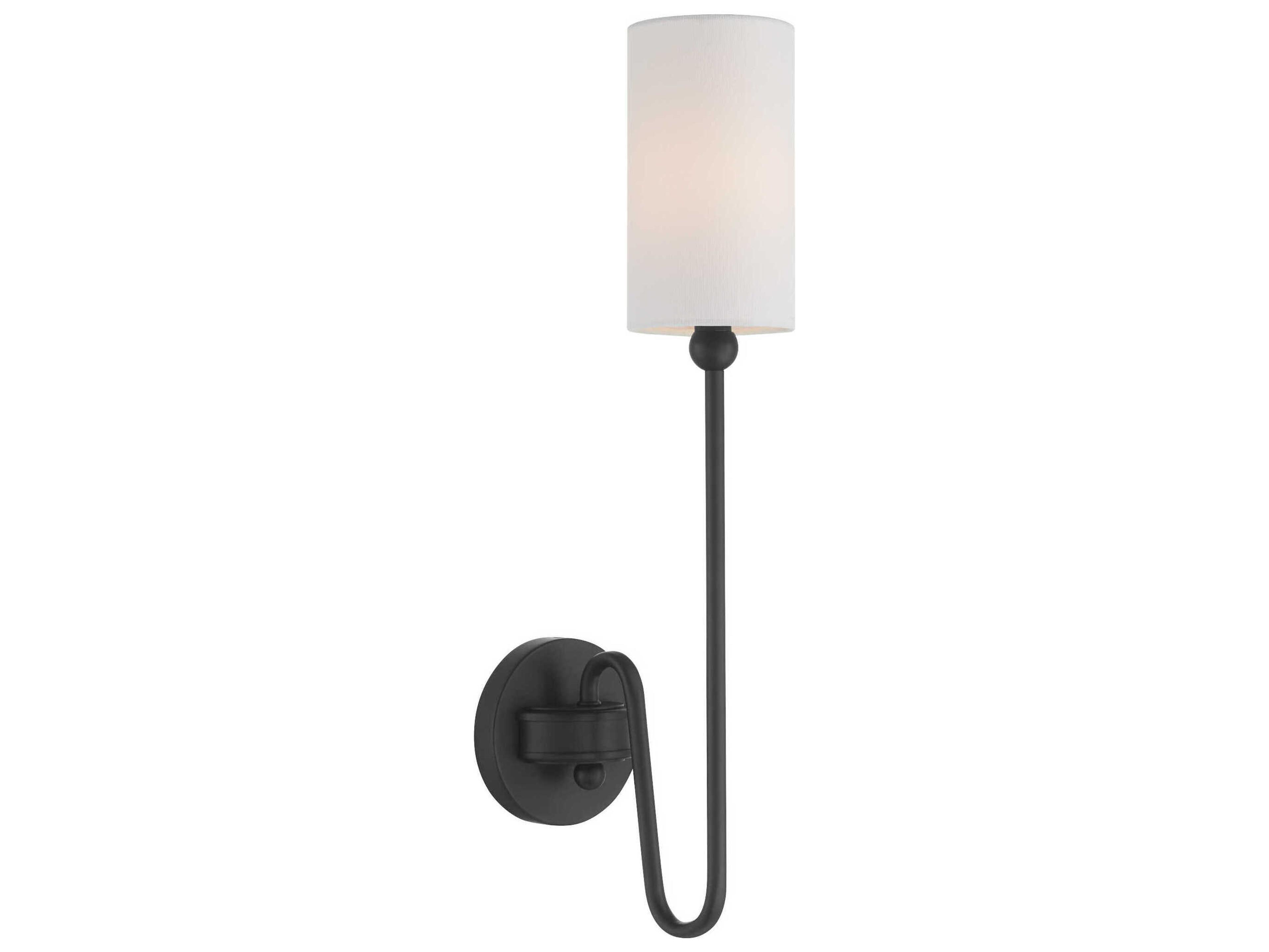 Quorum Charlotte 1-Light Matte Black Wall Sconce