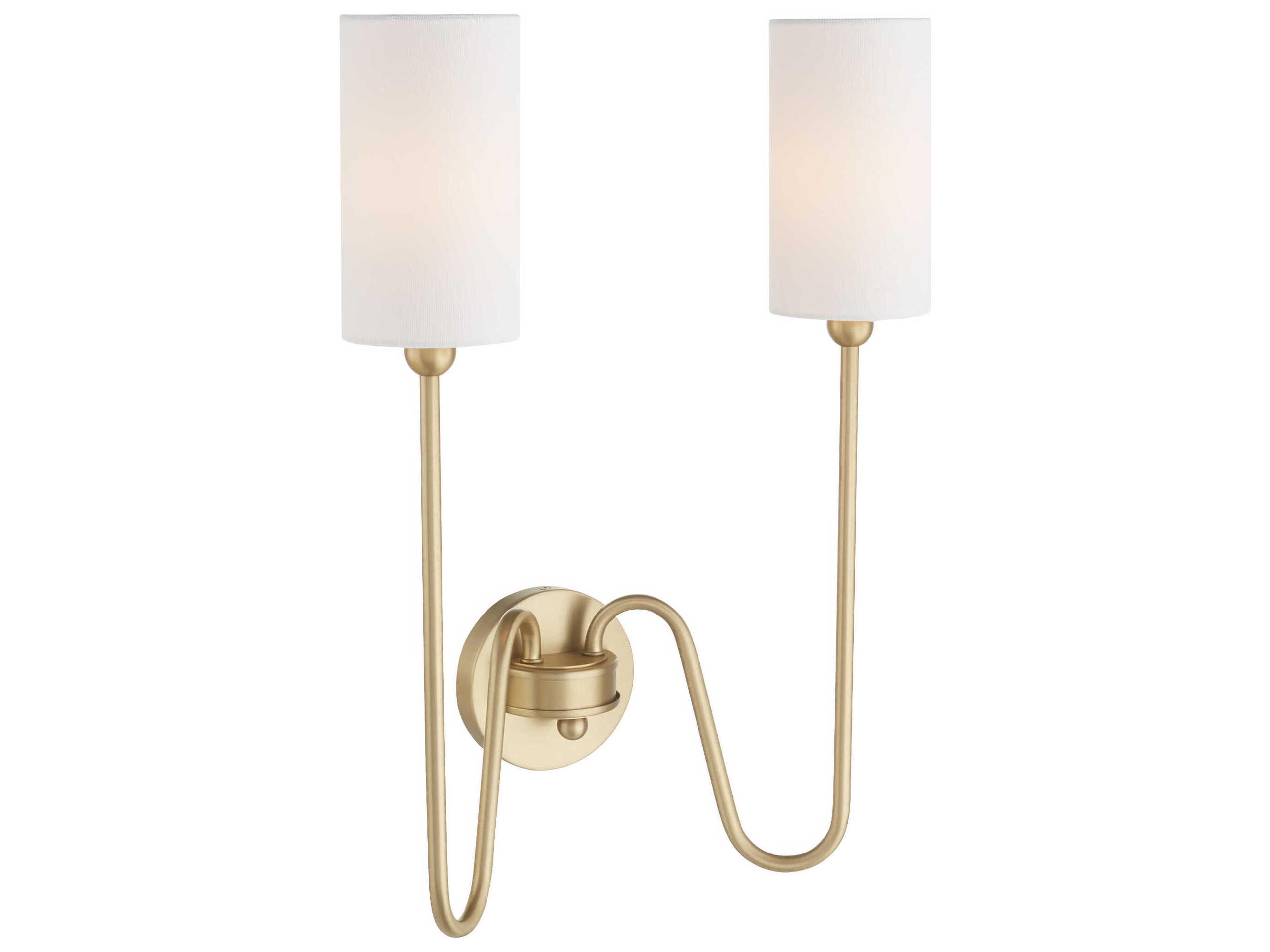 Quorum Charlotte 2-Light Aged Brass Vanity Light