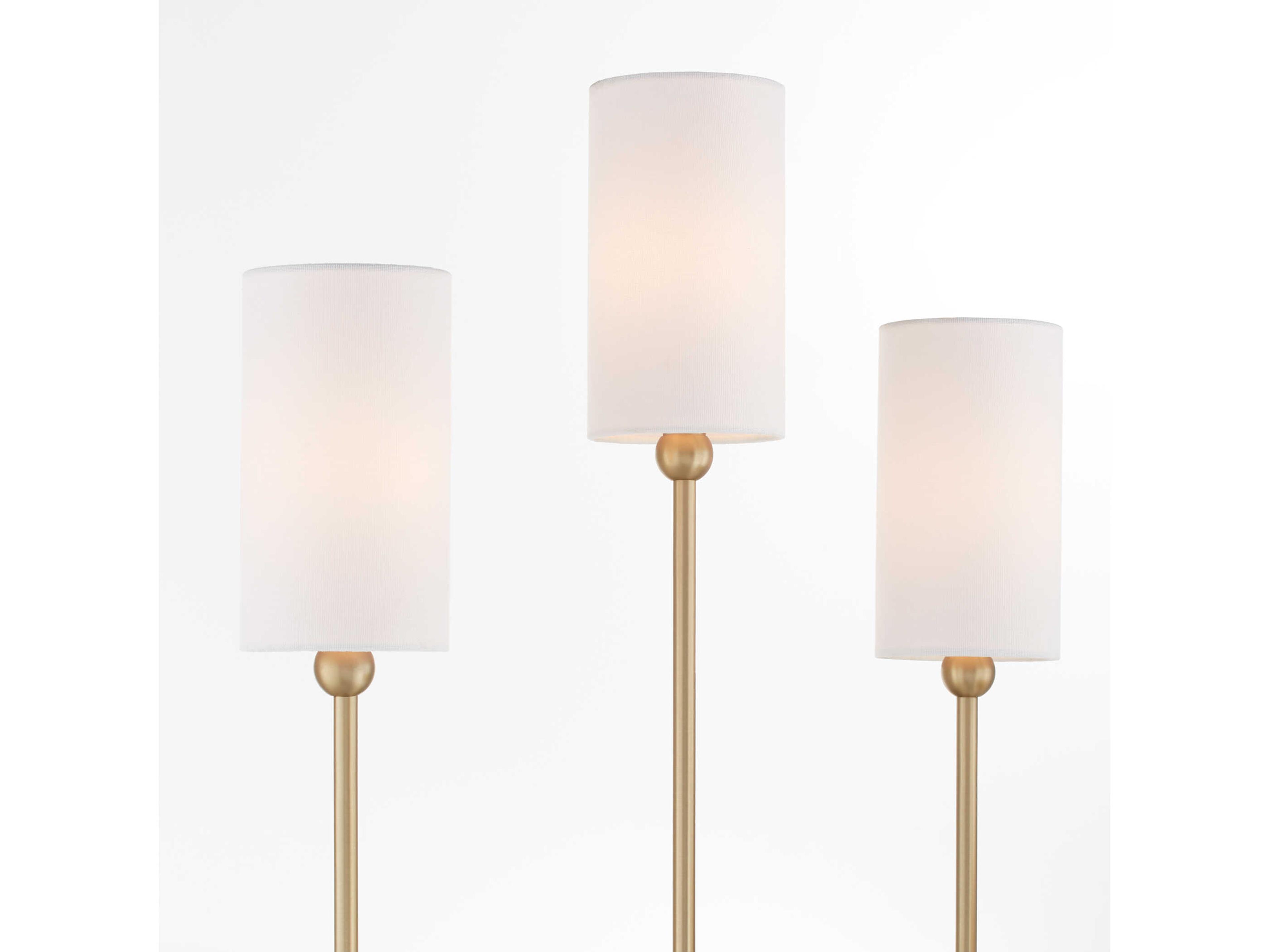 Quorum Charlotte 3-Light Aged Brass Vanity Light
