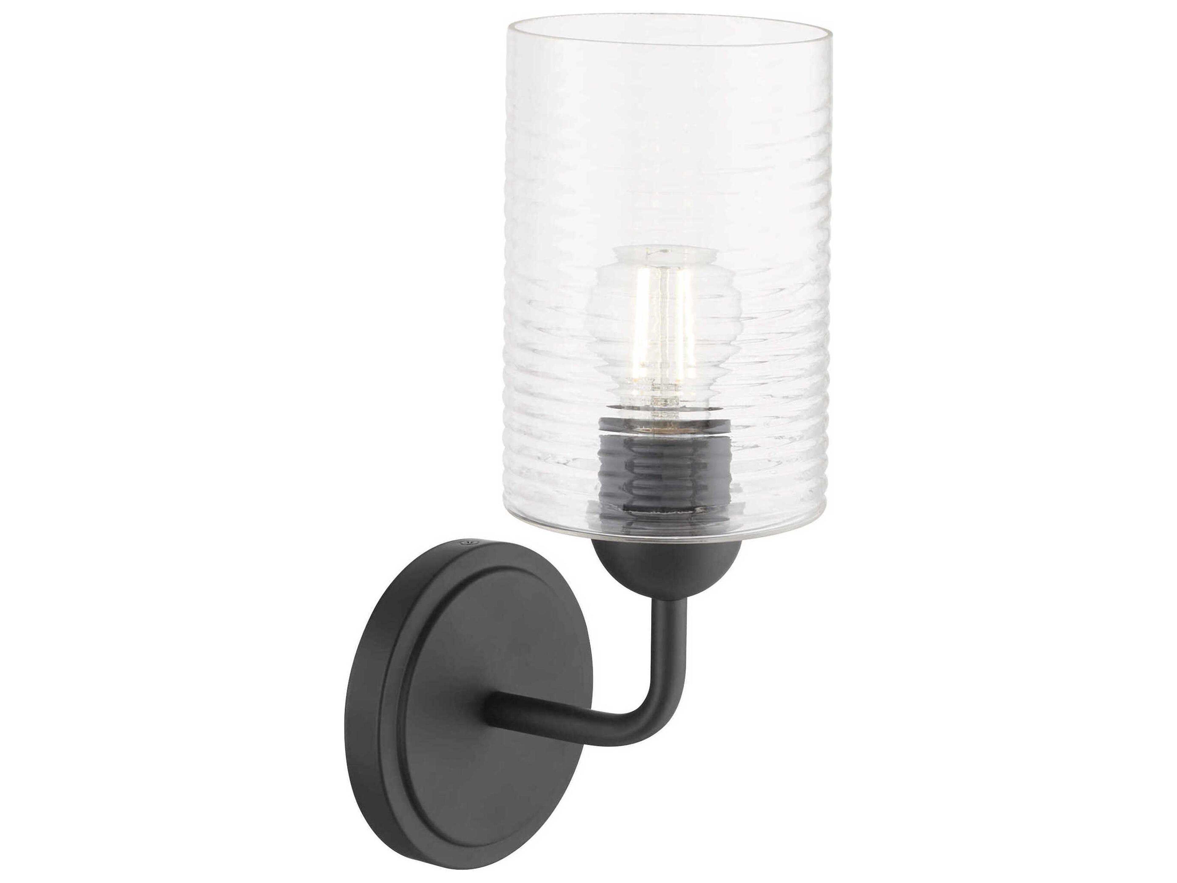 Quorum Charlotte 1-Light Matte Black Wall Sconce