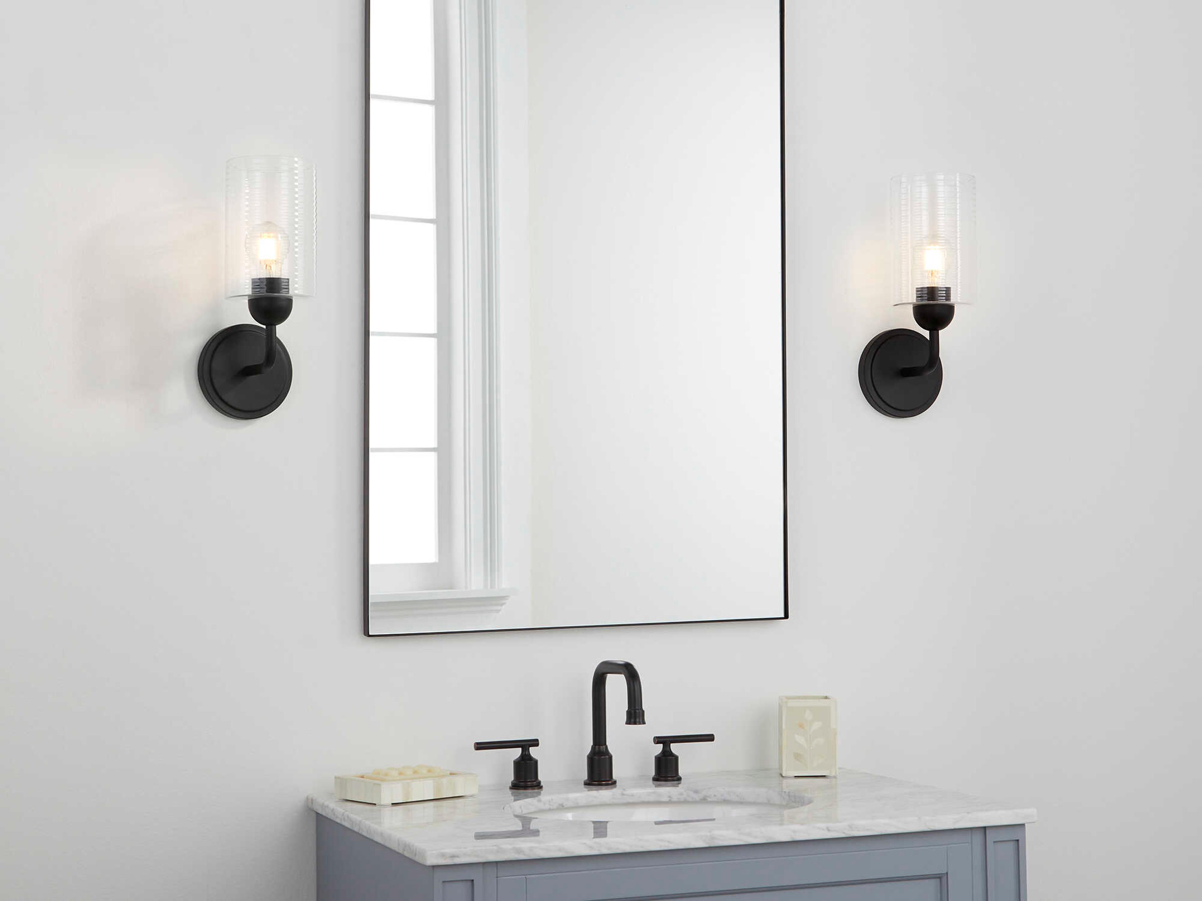 Quorum Charlotte 1-Light Matte Black Wall Sconce