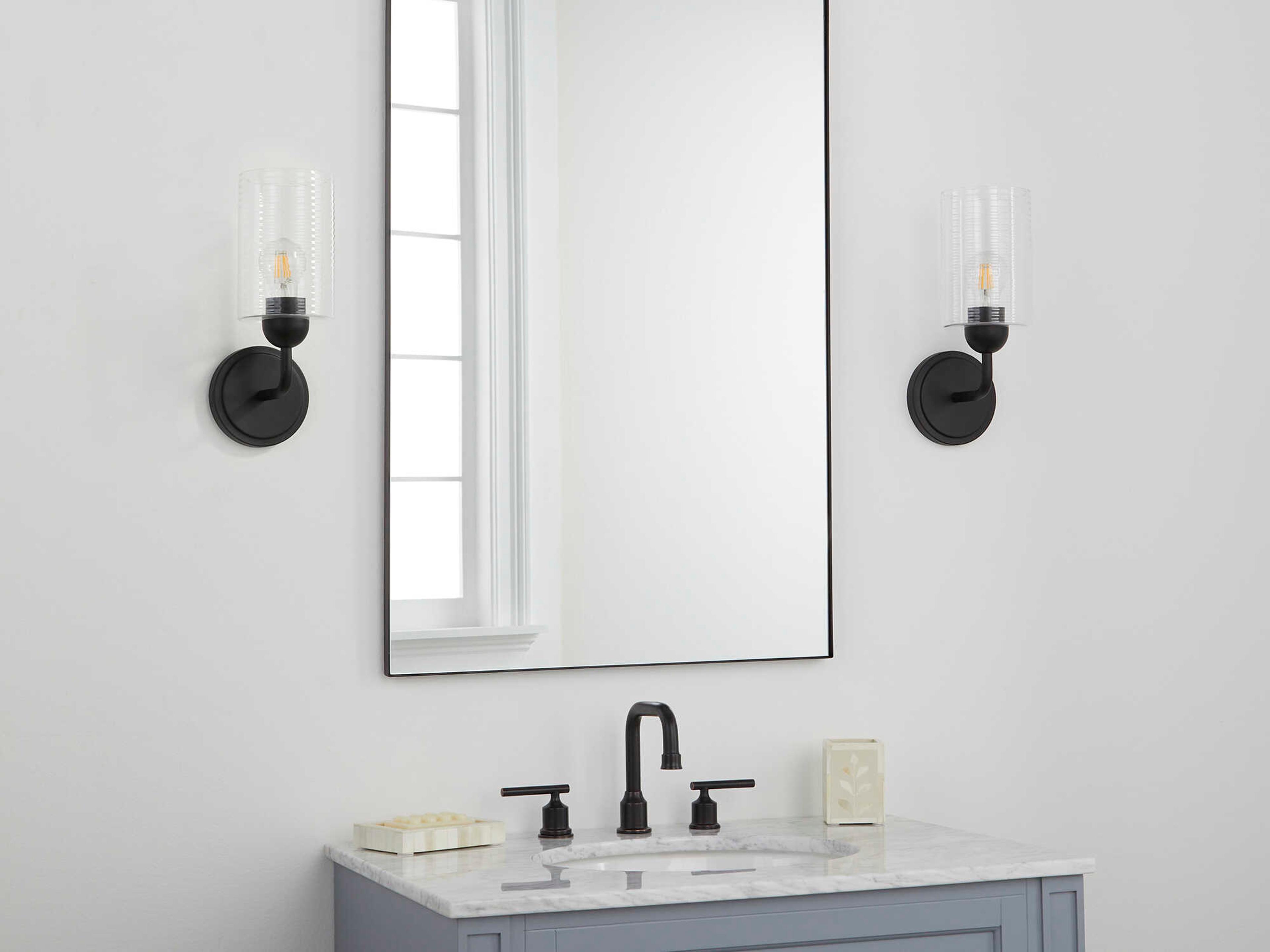 Quorum Charlotte 1-Light Matte Black Wall Sconce