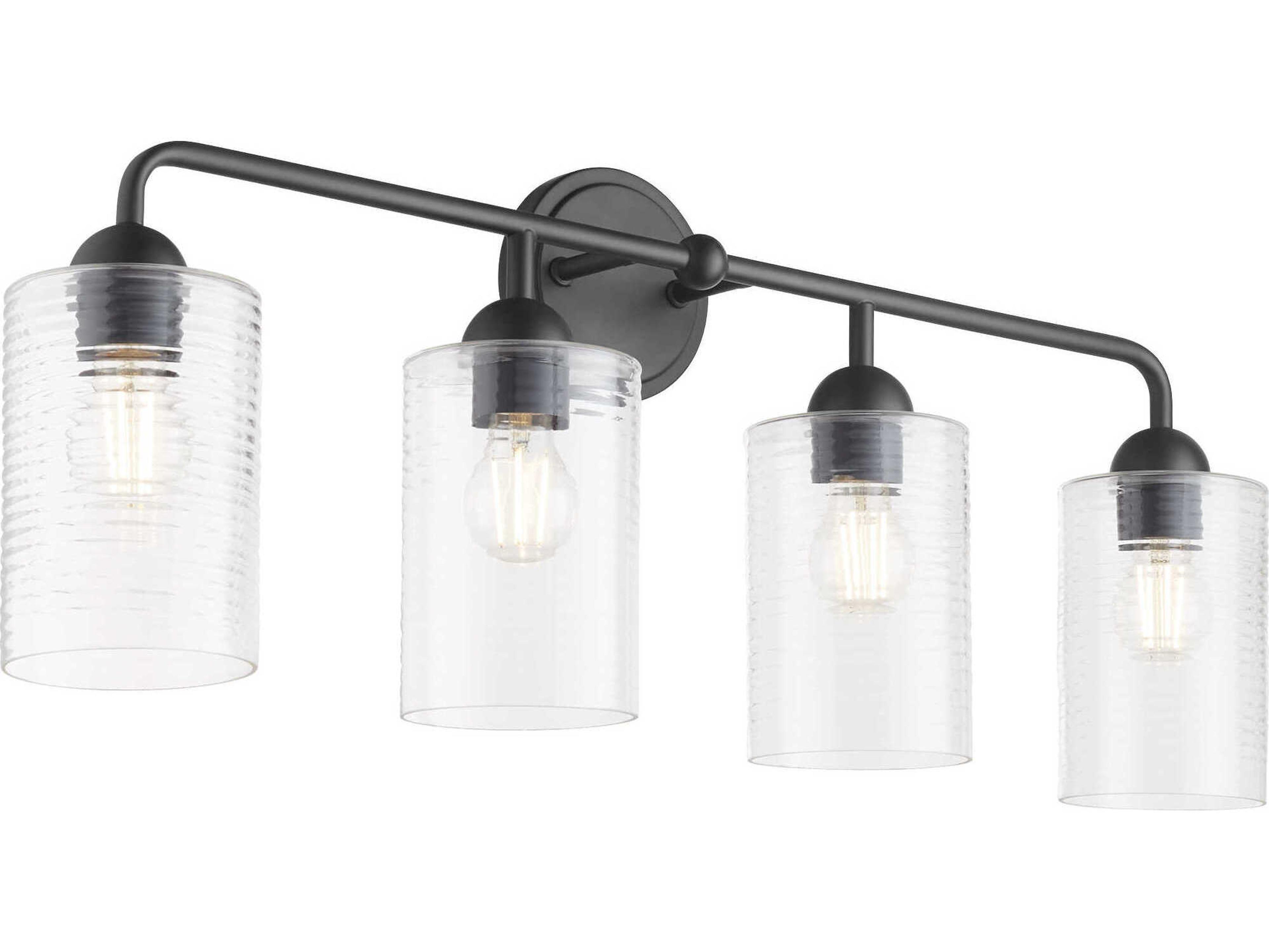 Charlotte 4-Light Matte Black Vanity Light