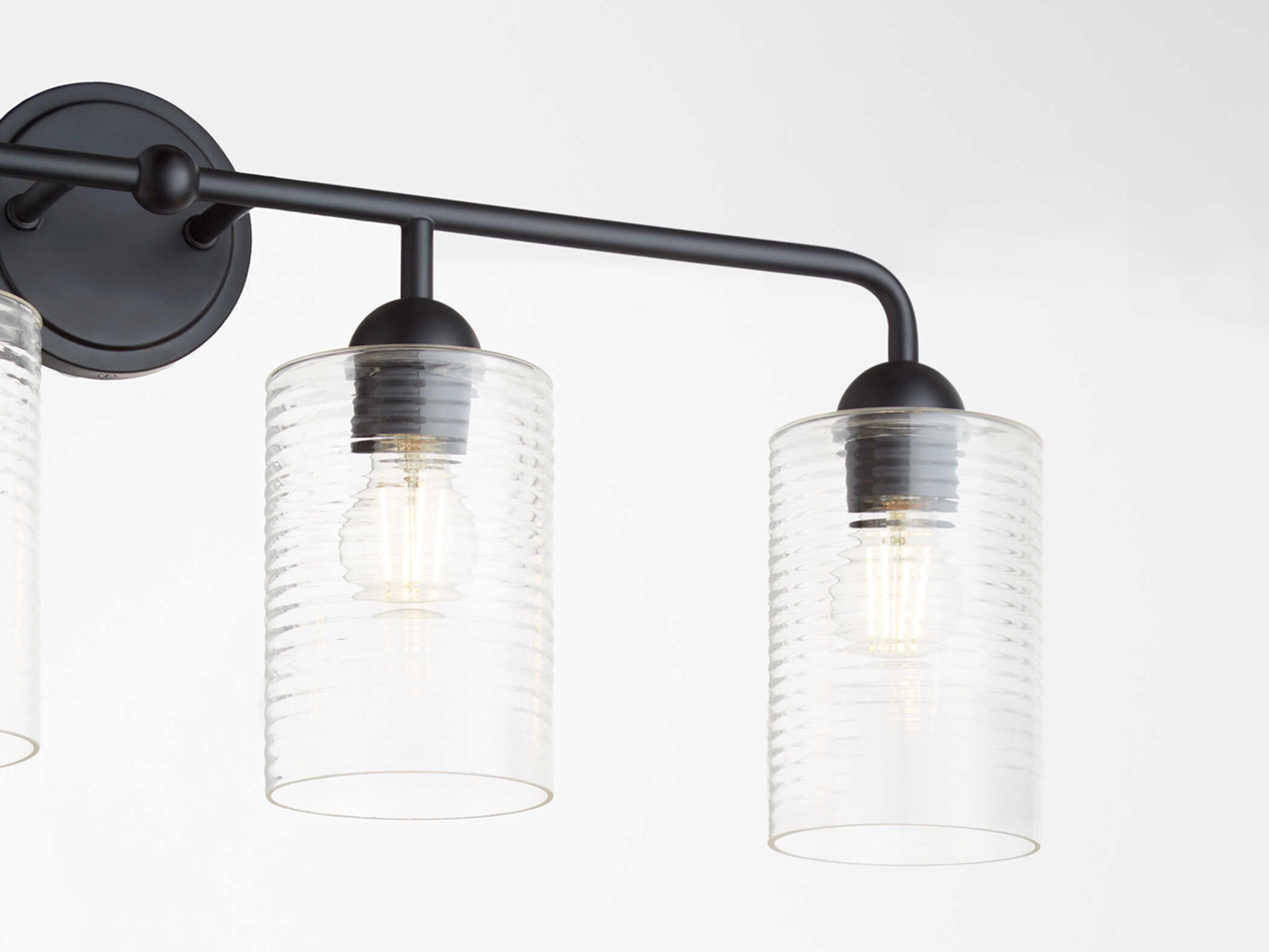 Quorum Charlotte 4-Light Matte Black Vanity Light