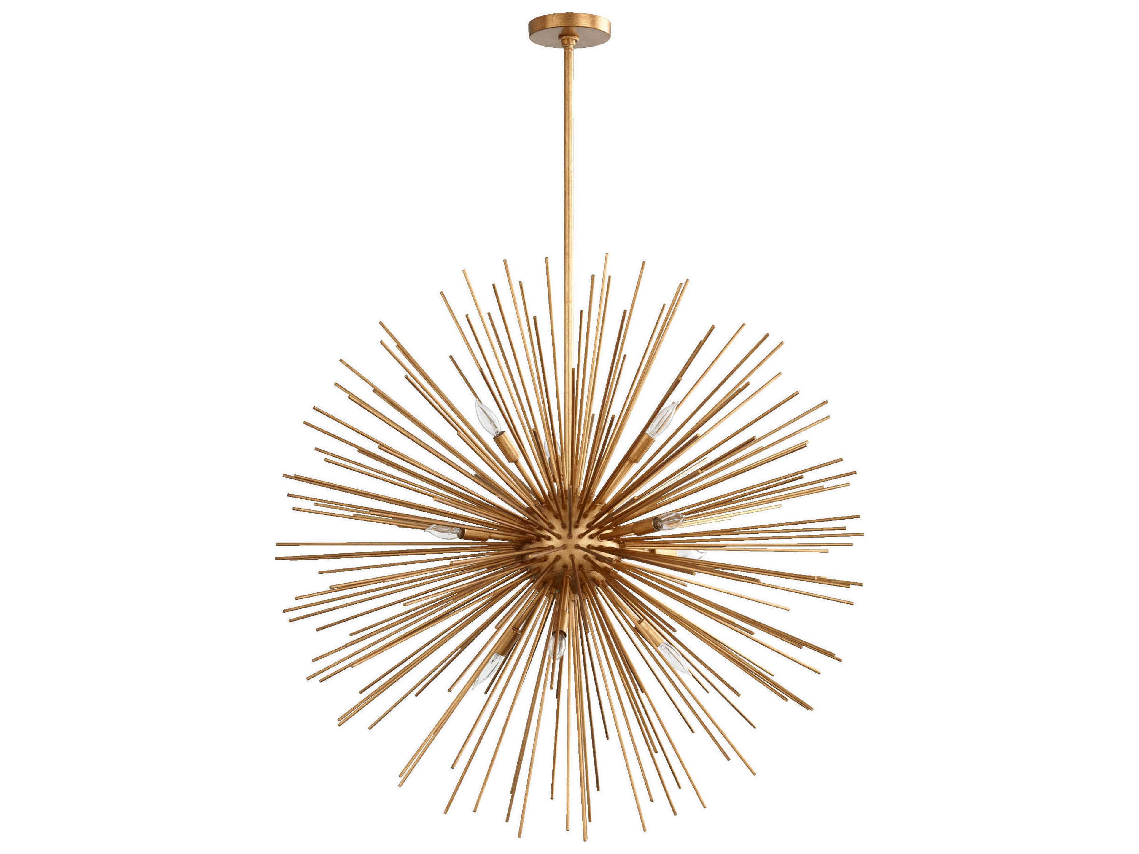 Electra 10-Light Gold Leaf Sputnik Pendant