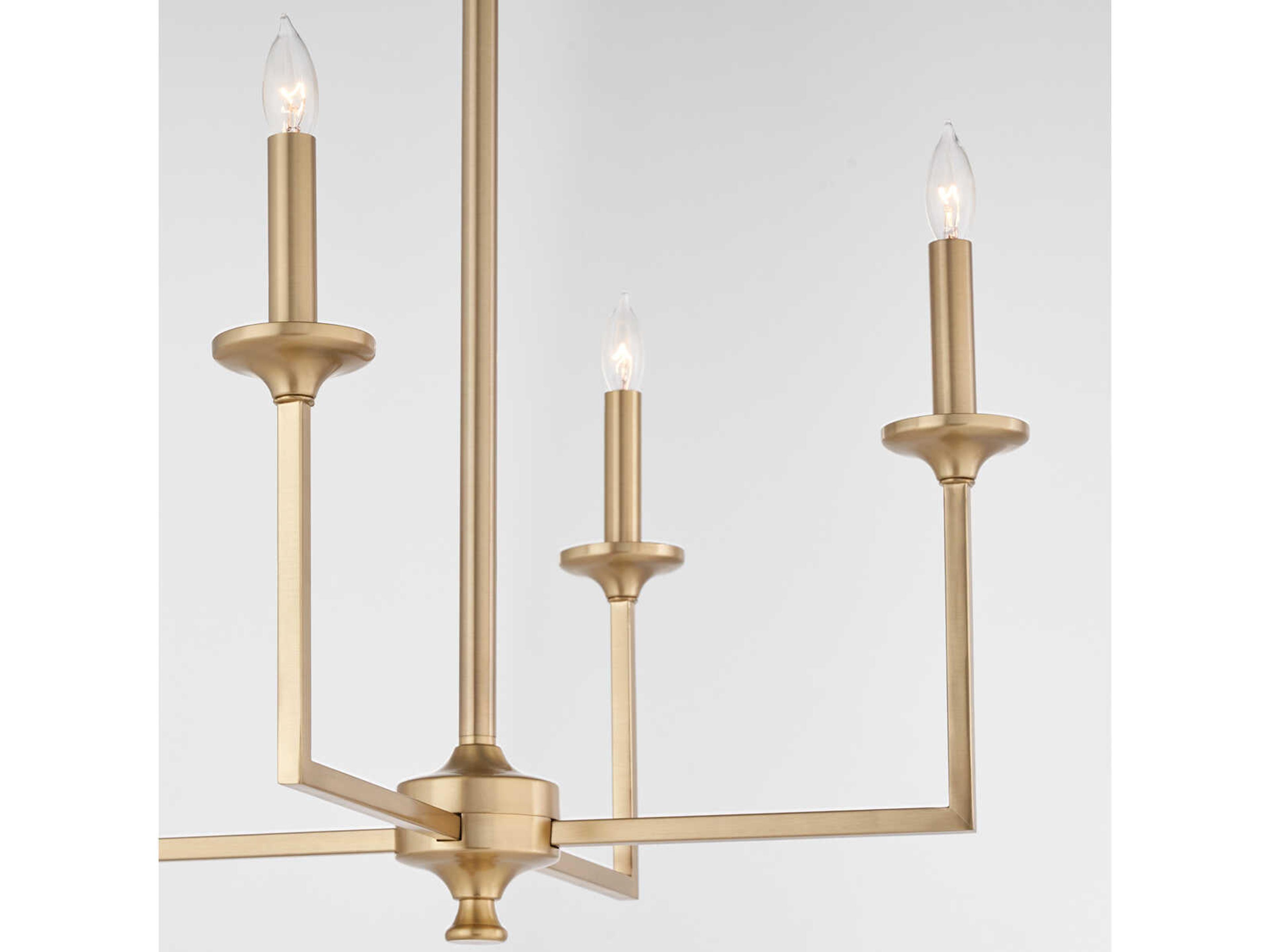 Quorum Eldorado 4-Light Aged Brass Candelabra Chandelier