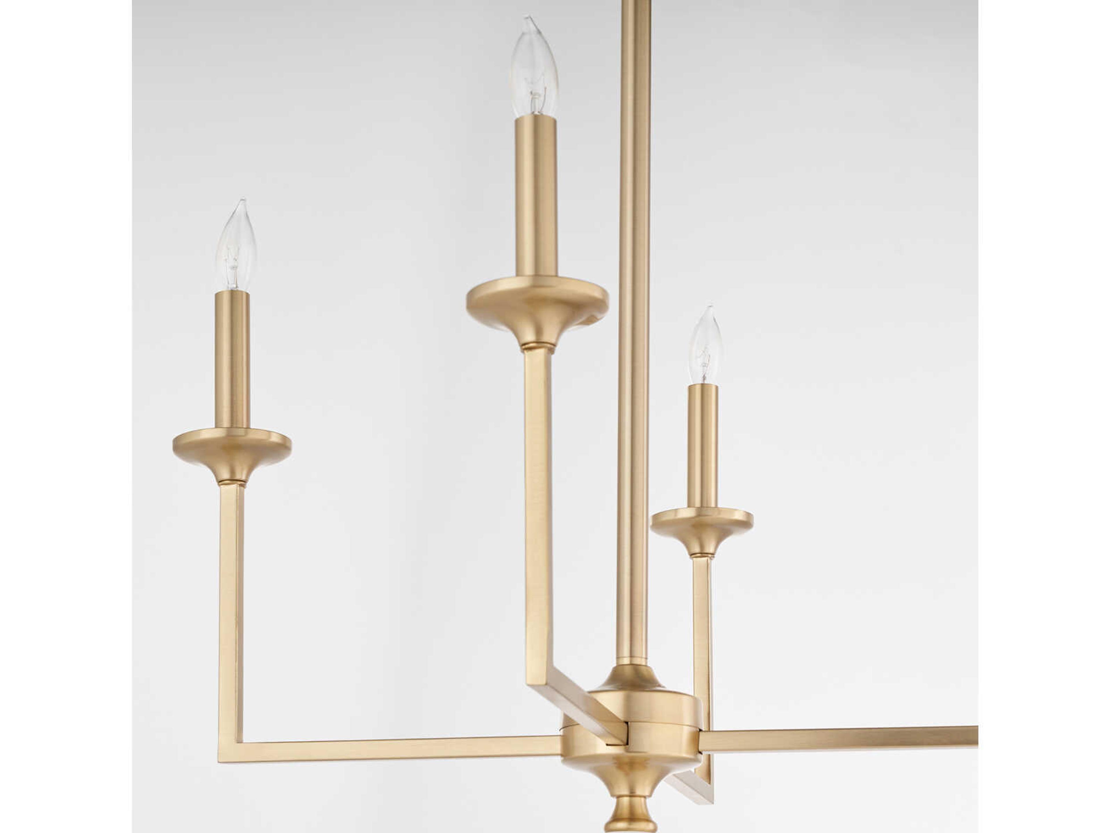 Quorum Eldorado 4-Light Aged Brass Candelabra Chandelier