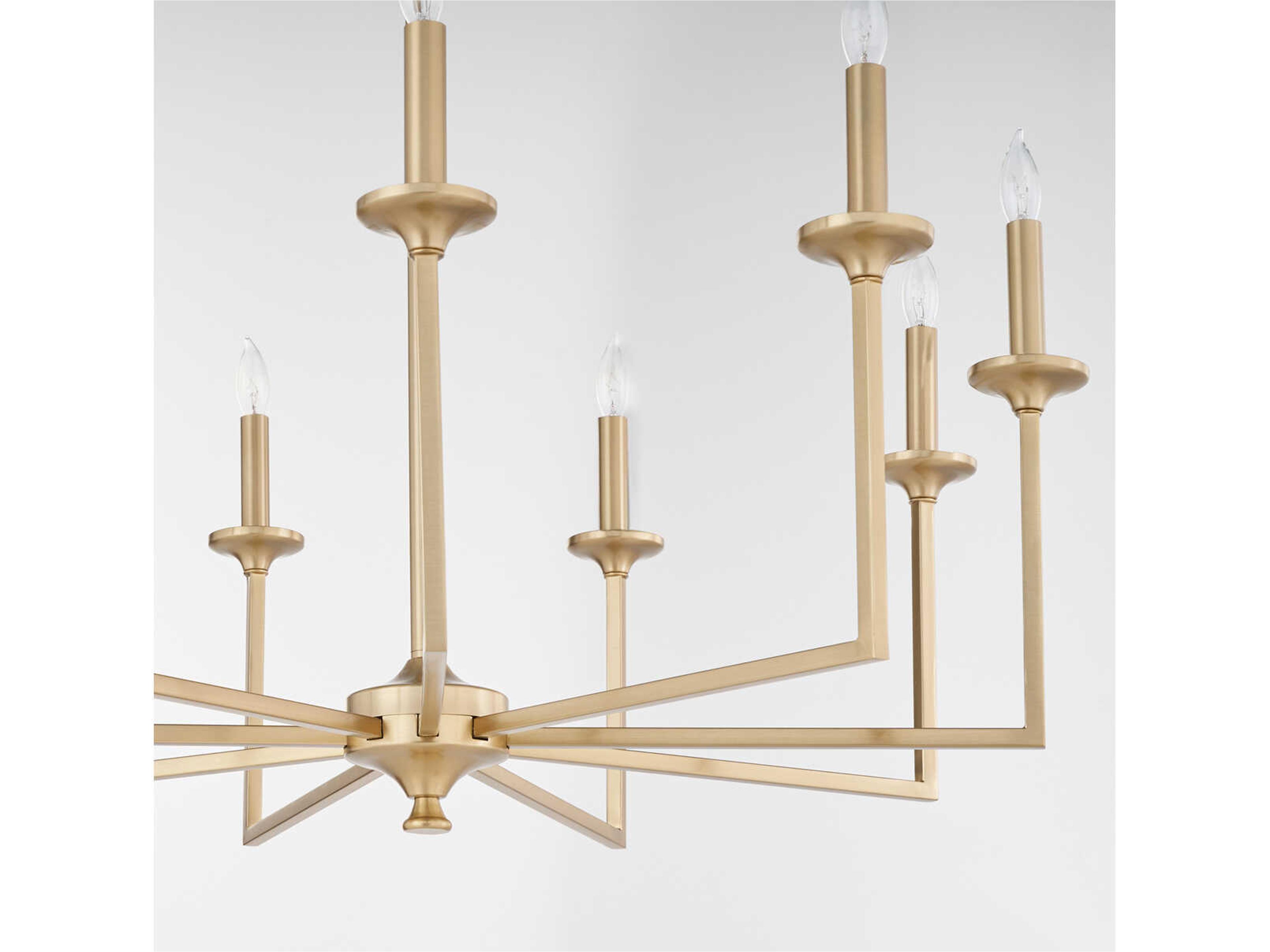 Quorum Eldorado 9-Light Aged Brass Candelabra Chandelier
