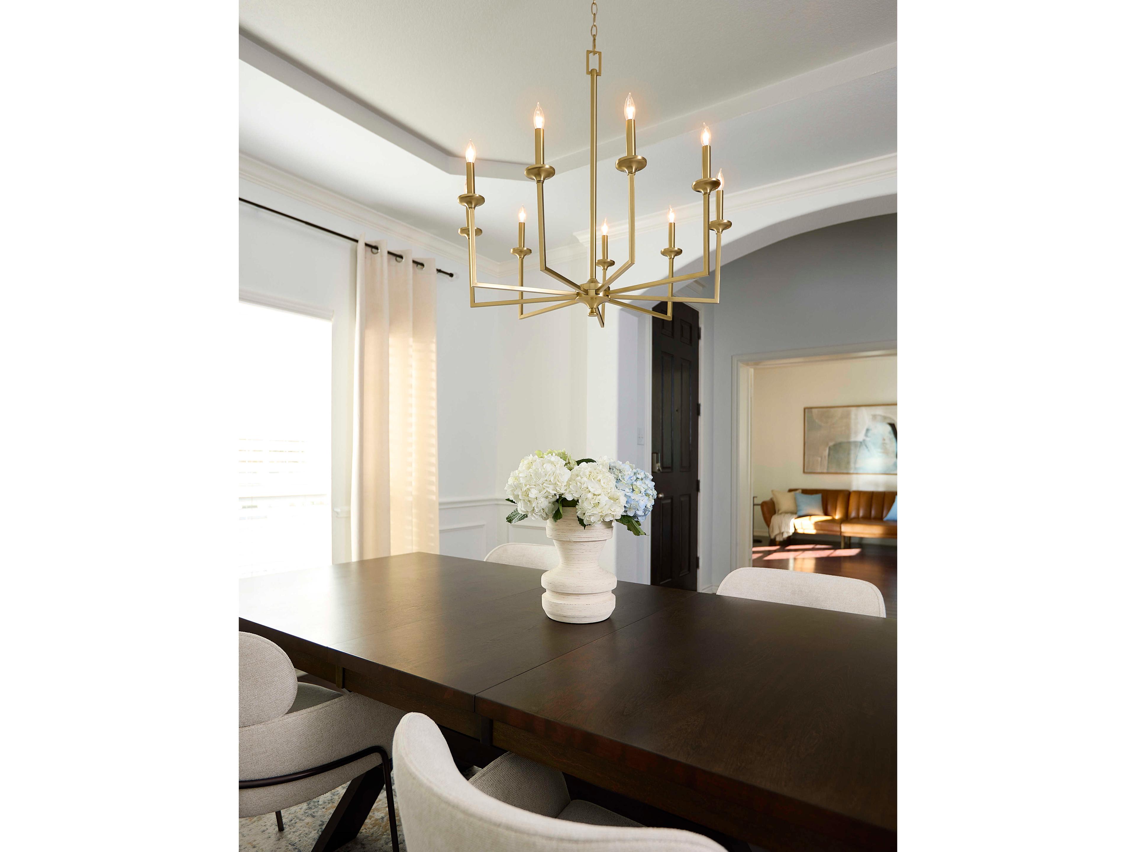 Quorum Eldorado 9-Light Aged Brass Candelabra Chandelier
