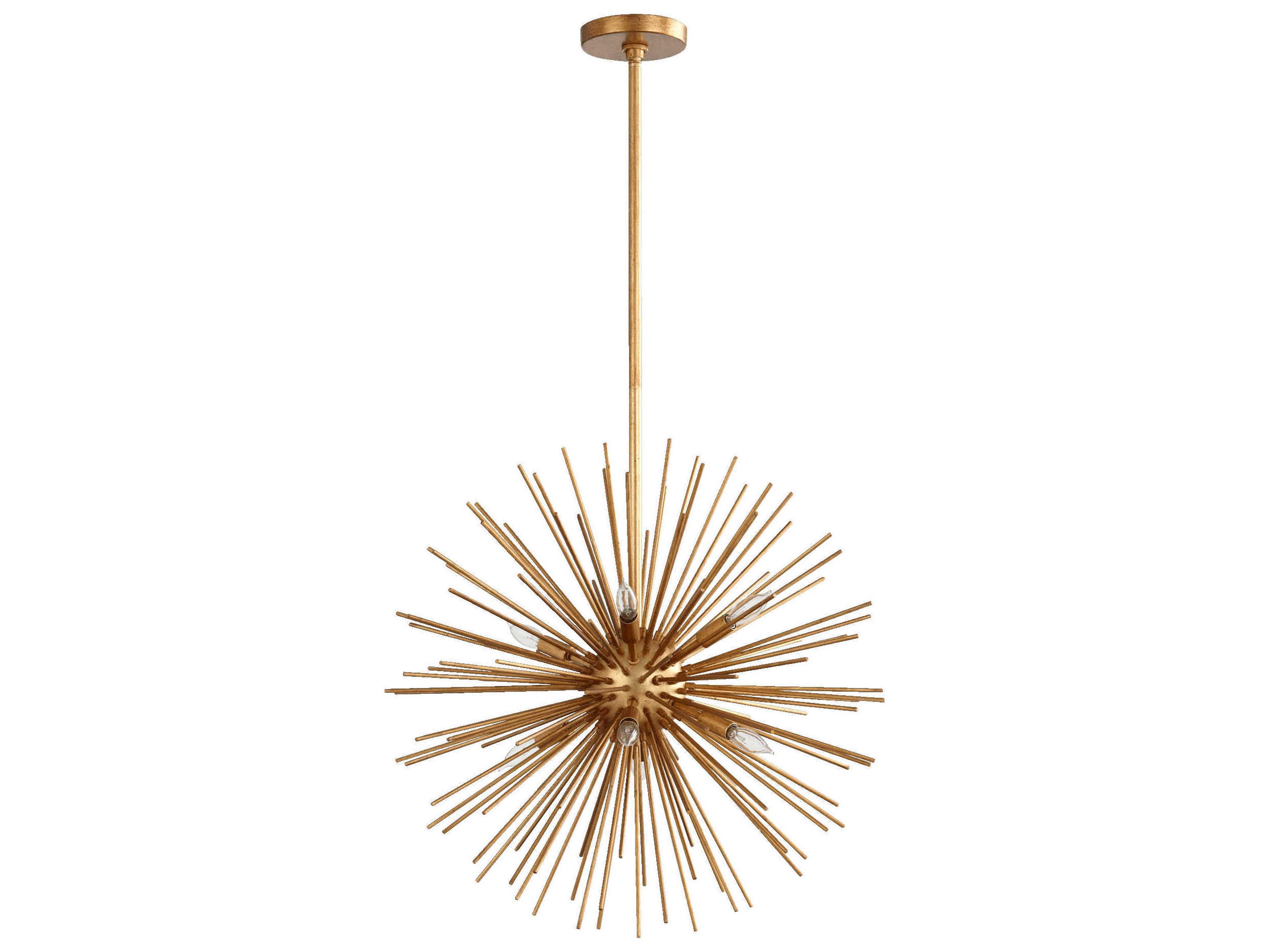 Electra 8-Light Gold Leaf Sputnik Pendant